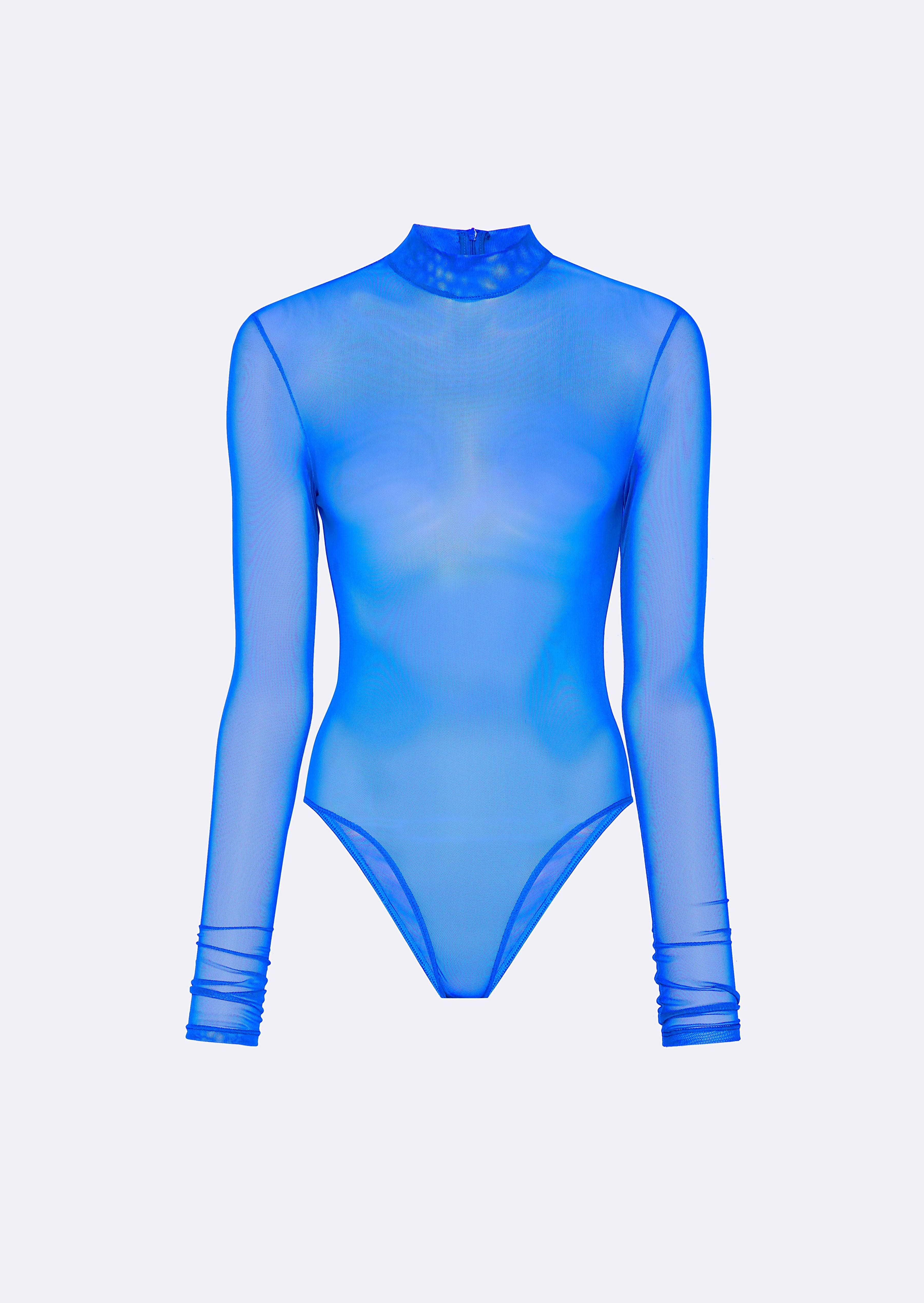 Mesh Mock Neck Bodysuit