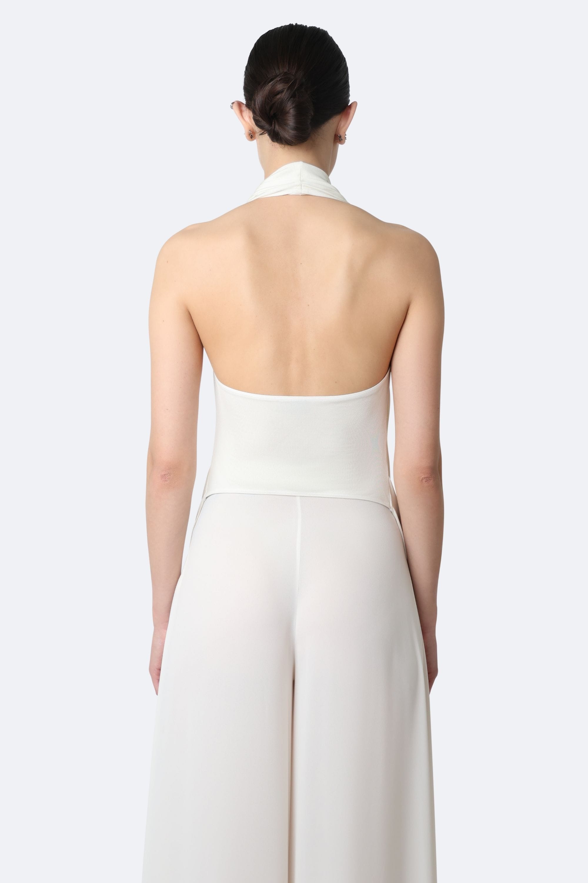 Jersey Draped Cowl Neck Top