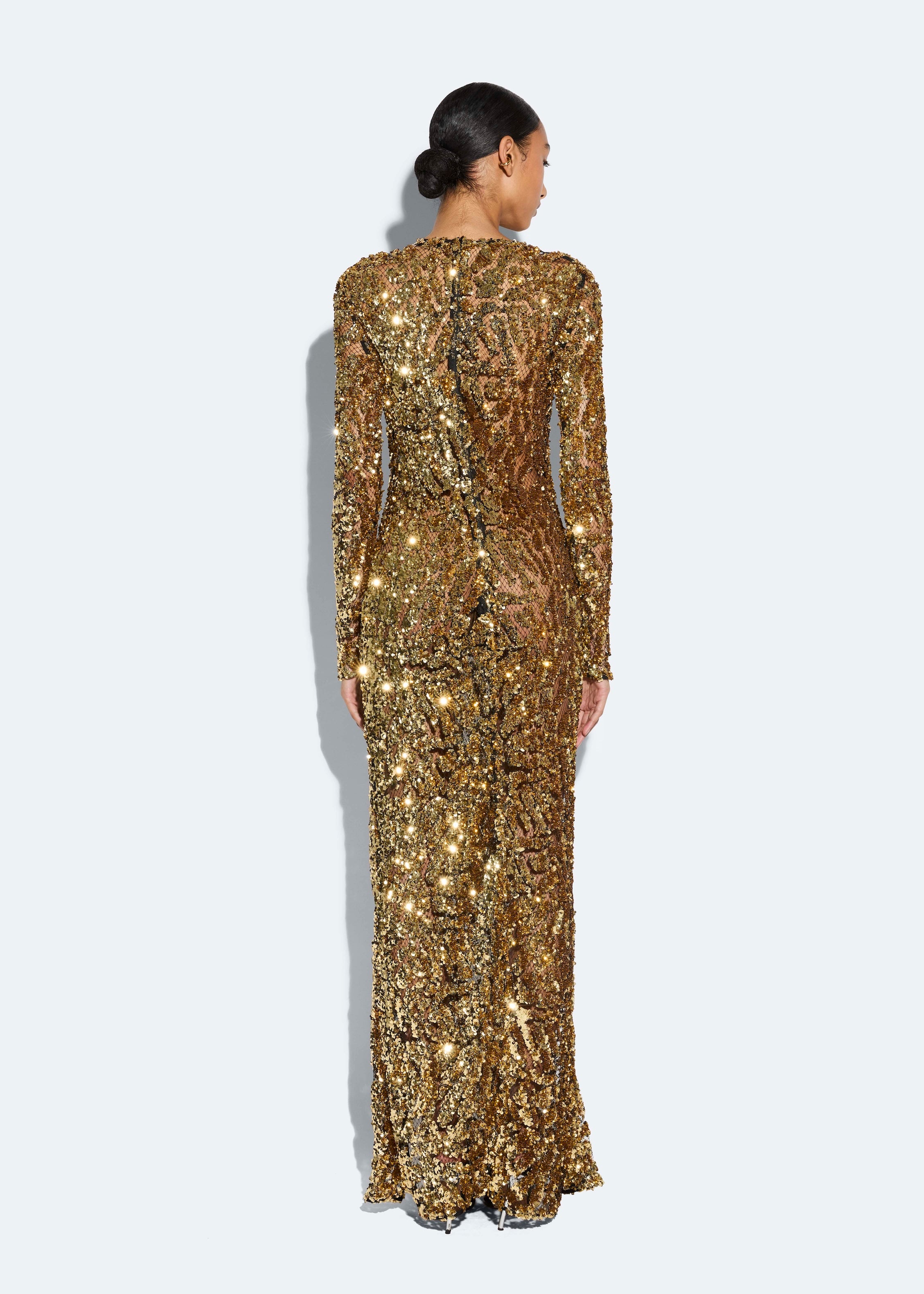 Abstract Sequin Gown