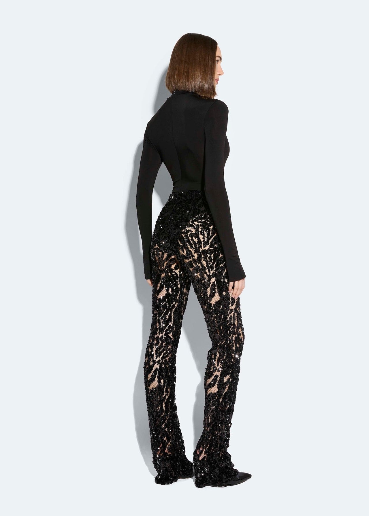 Abstract Sequin Flare Pant