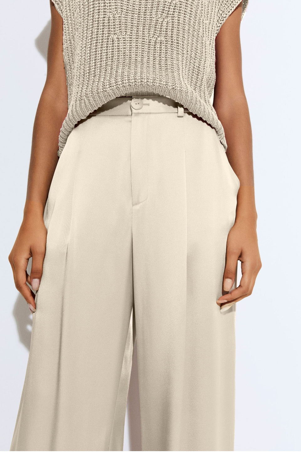 Satin Relaxed Pleated Pant - LAPOINTE