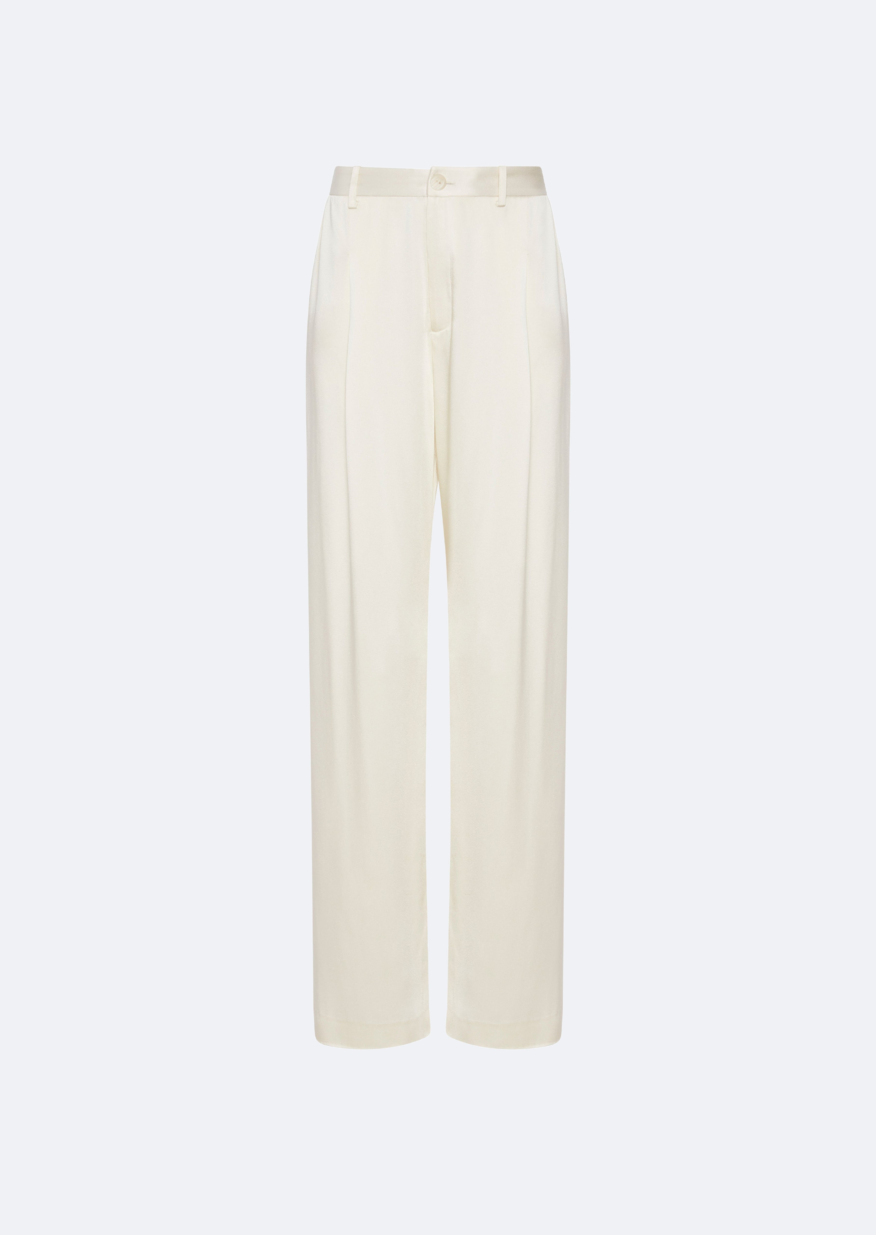 Satin Relaxed Pleated Pant