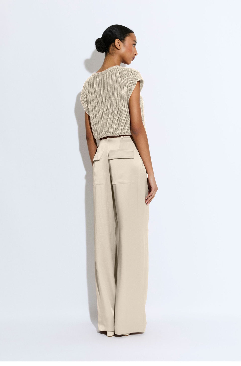 Satin Relaxed Pleated Pant - LAPOINTE