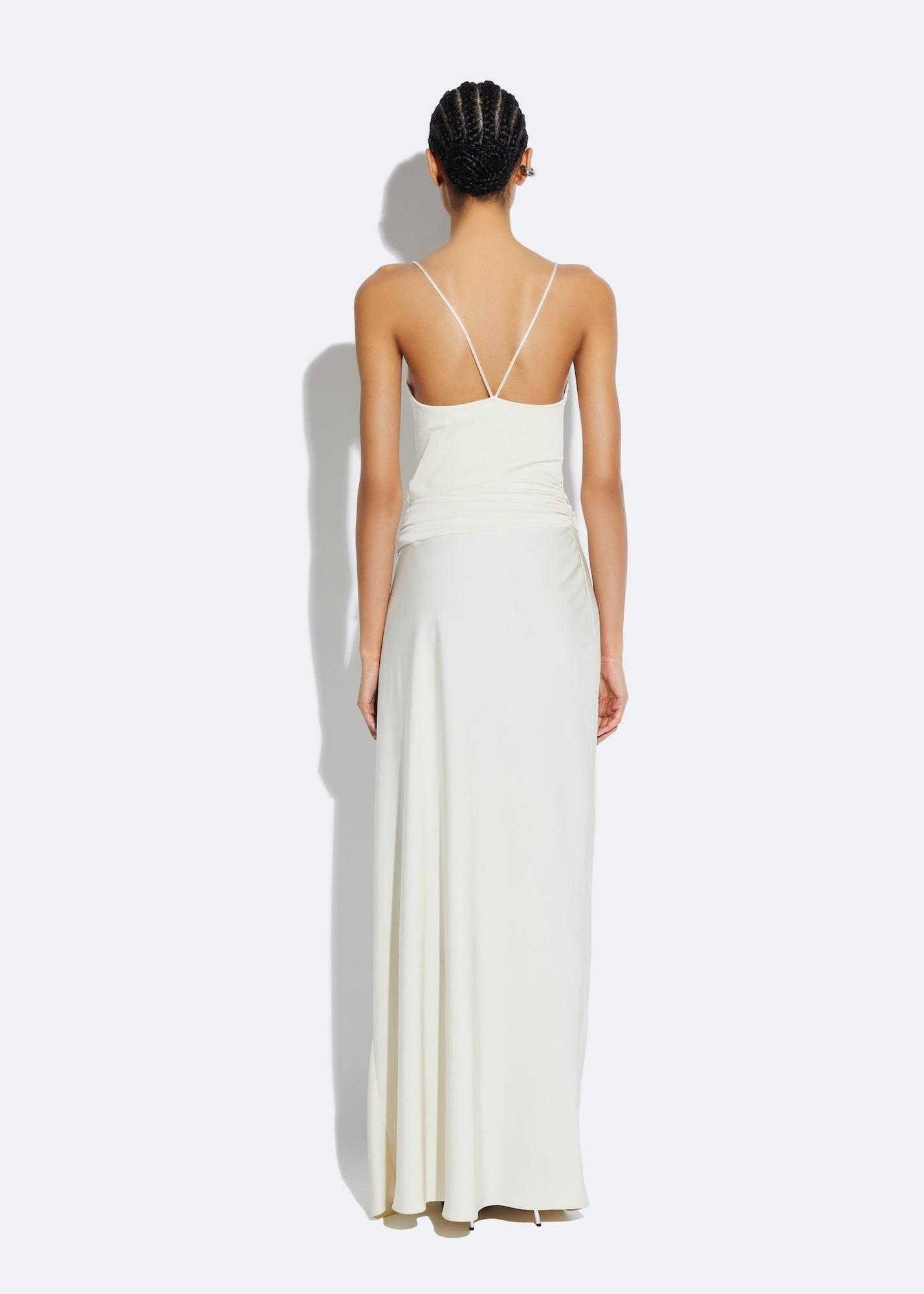 Nº21 asymmetric maxi skirt - White