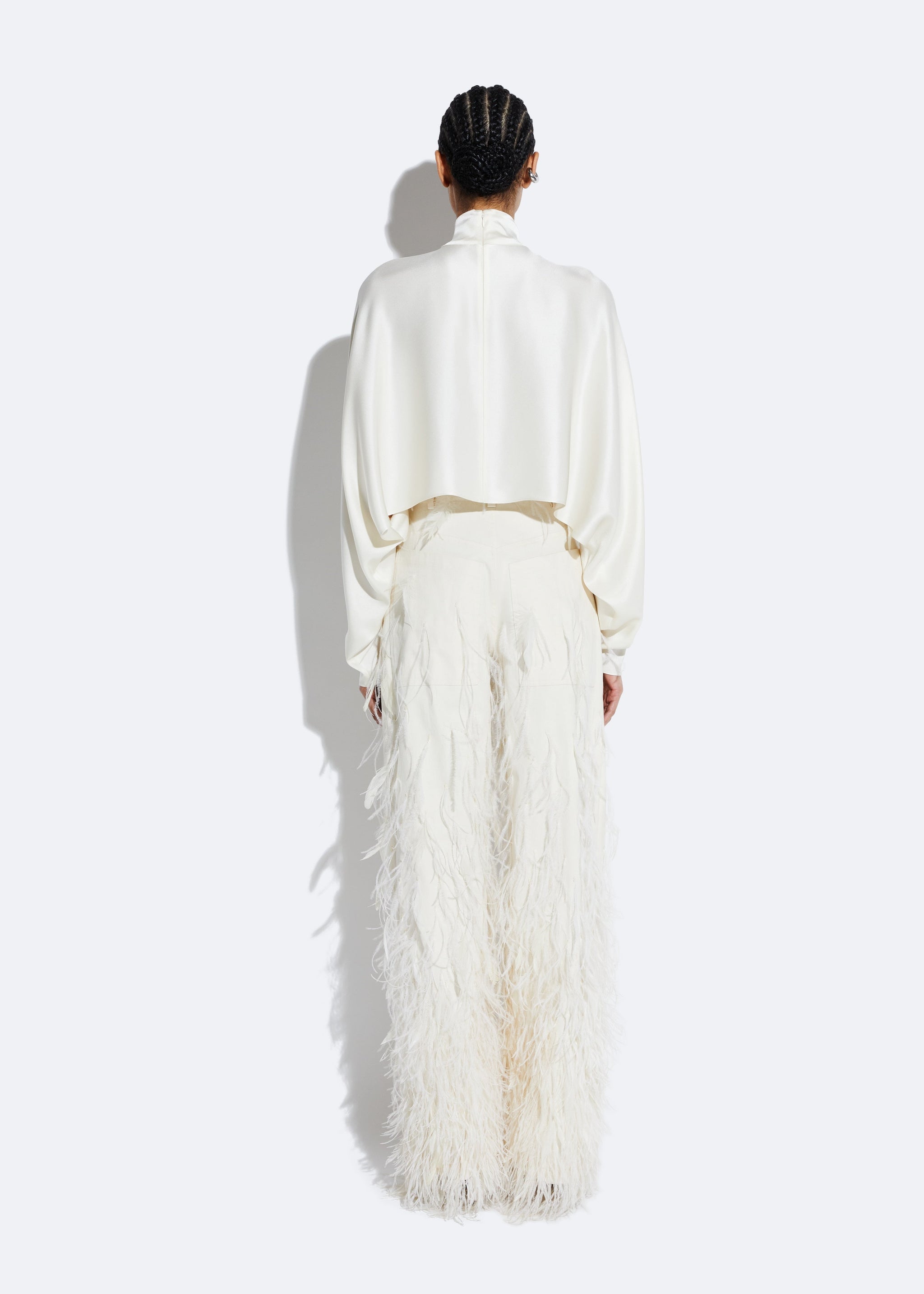 Twill Pant With Feathers