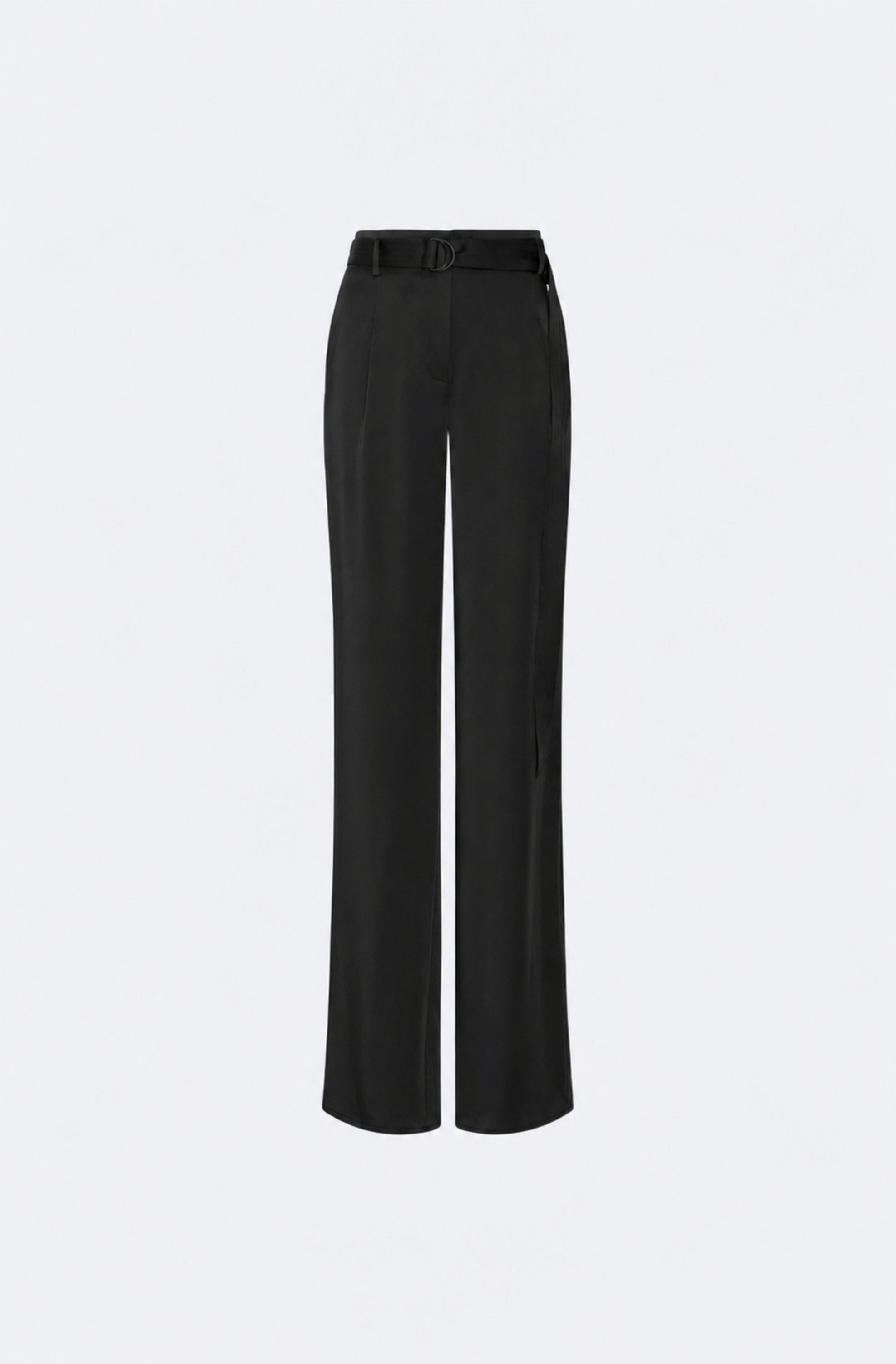 Lightweight Satin Belted Pant - LAPOINTE
