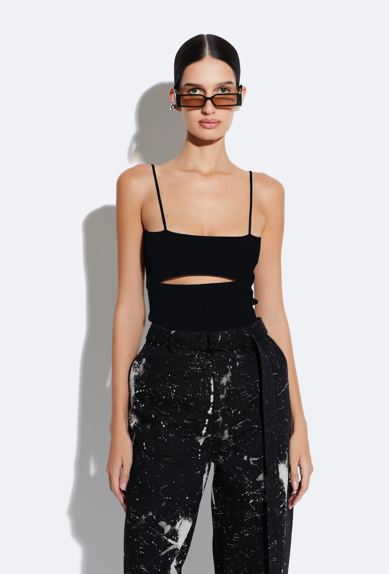 Matte Viscose Slit Tank