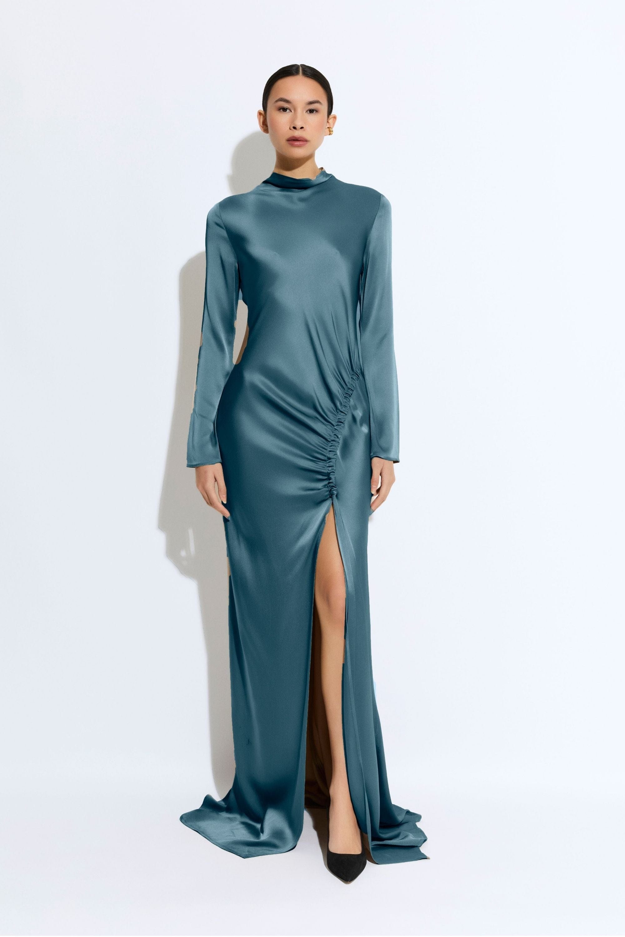Satin Tab Gown - LAPOINTE