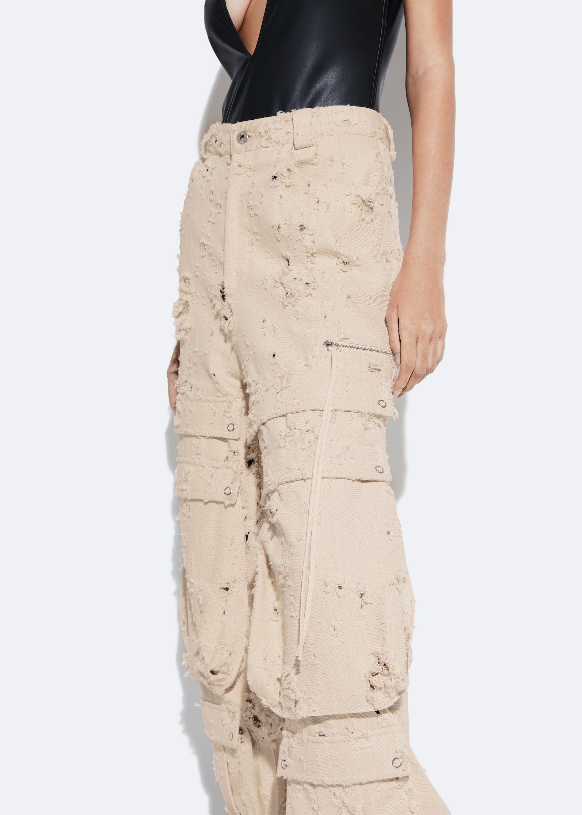 Distressed cargo jeans online