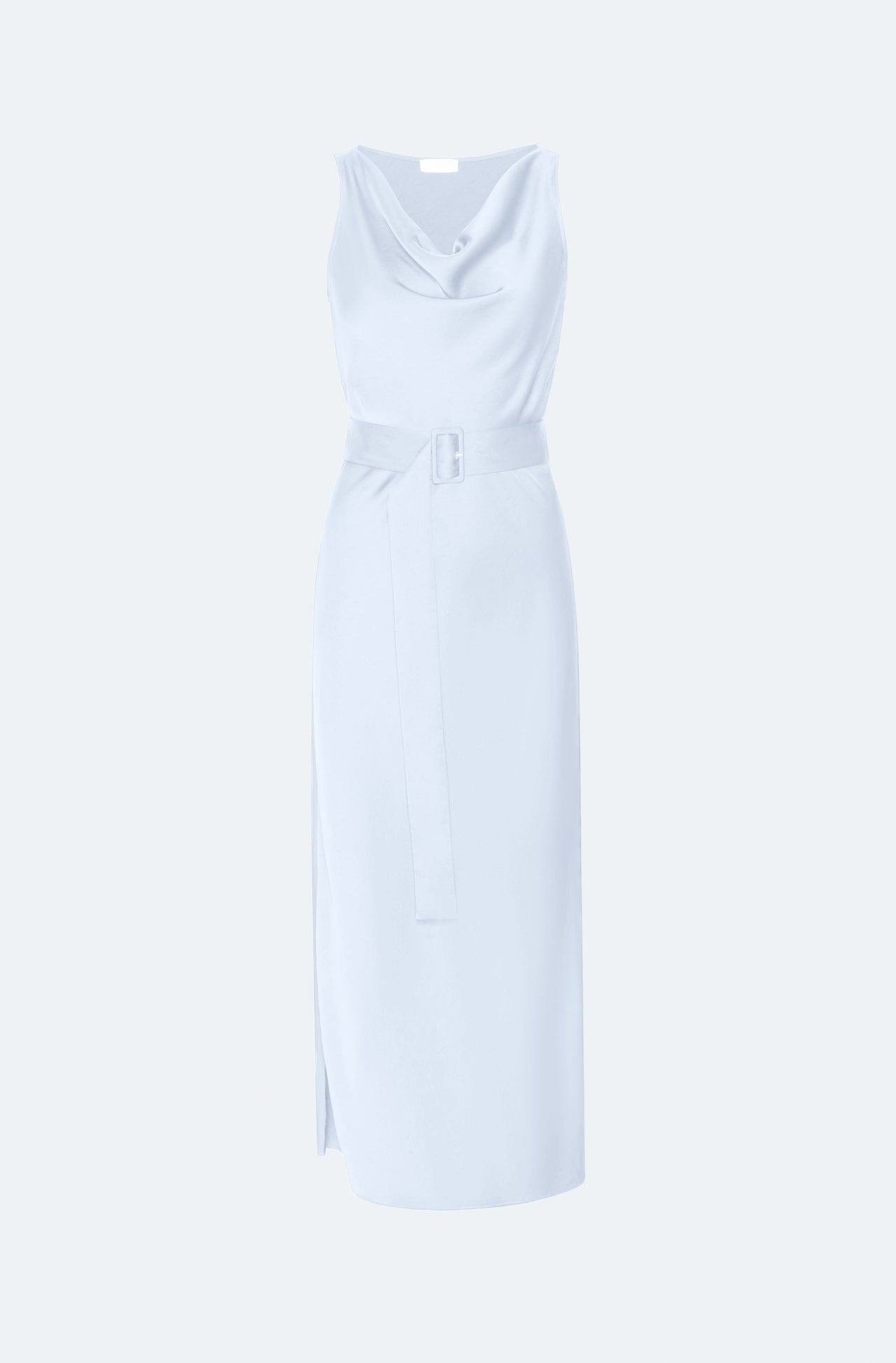 Lightweight Satin Belted Dress - LAPOINTE