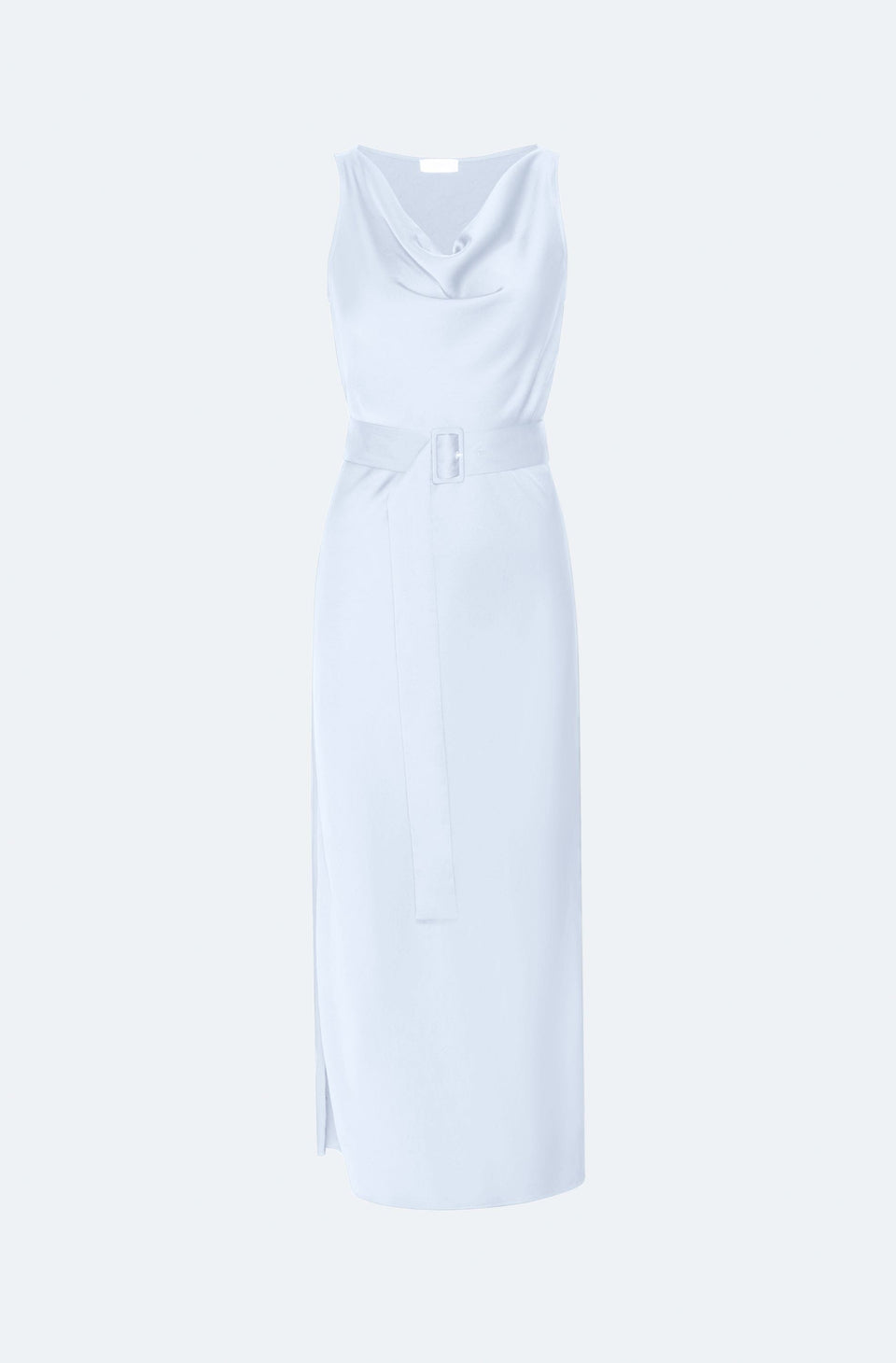 Lightweight Satin Belted Dress - LAPOINTE