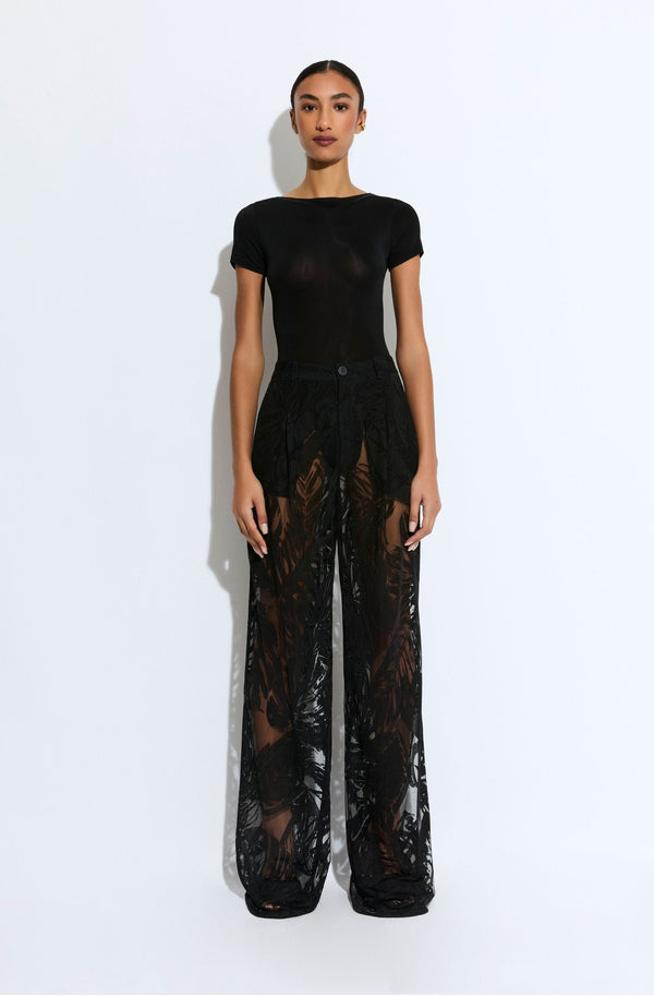 Burnout Jersey Relaxed Pleated Pant - LAPOINTE