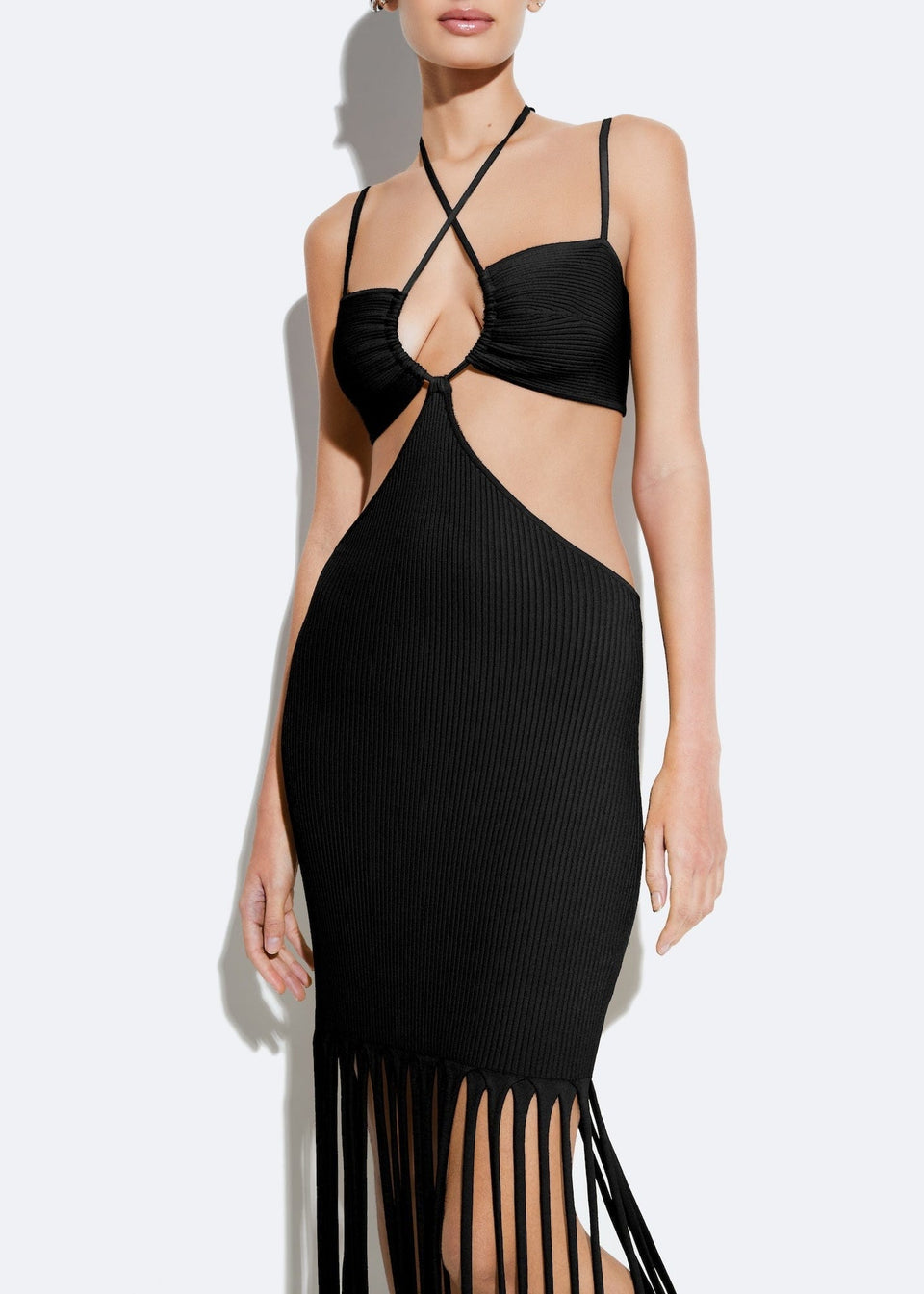 Matte Viscose Cut Out Dress