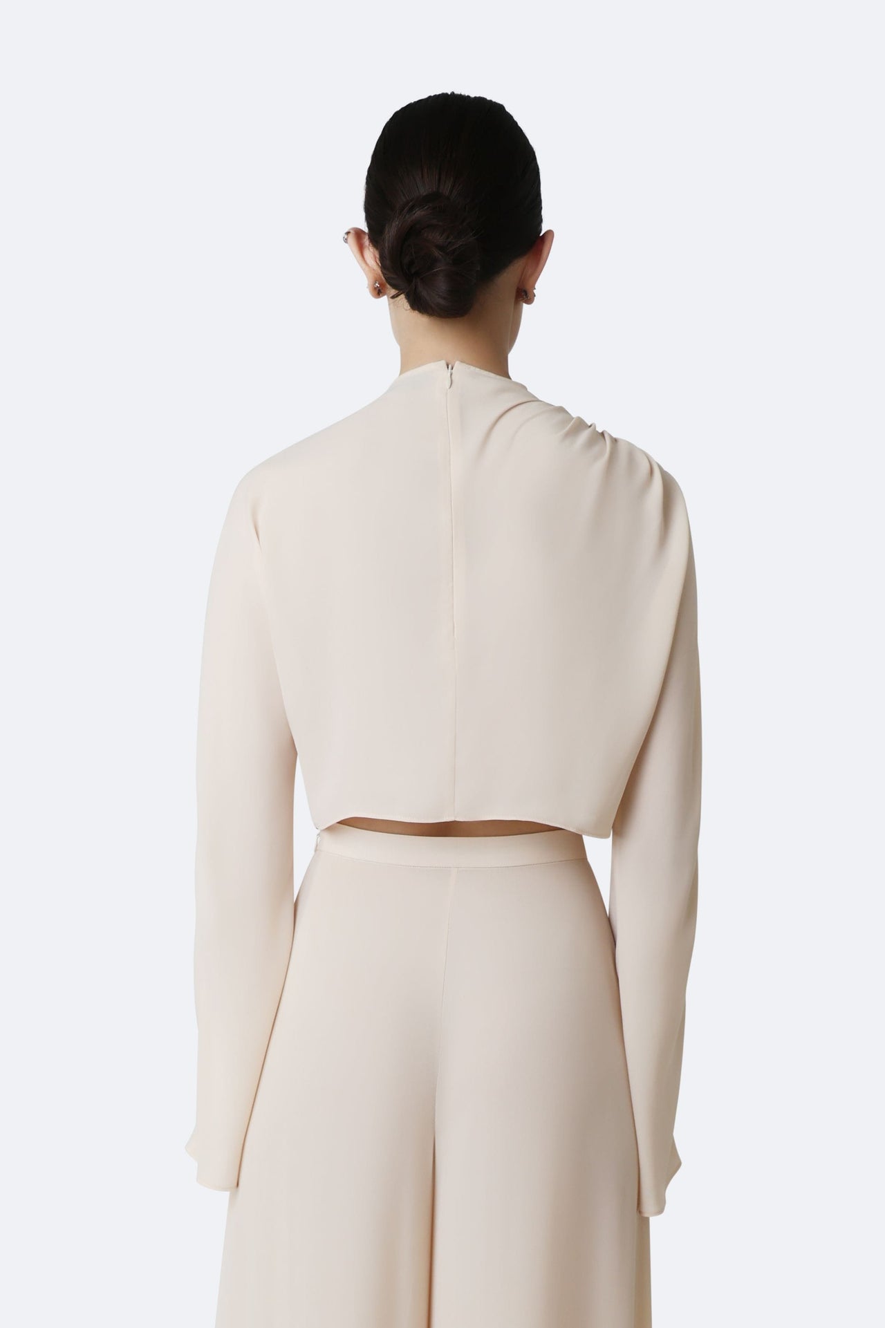 Georgette Draped Neck Dolman Top - LAPOINTE