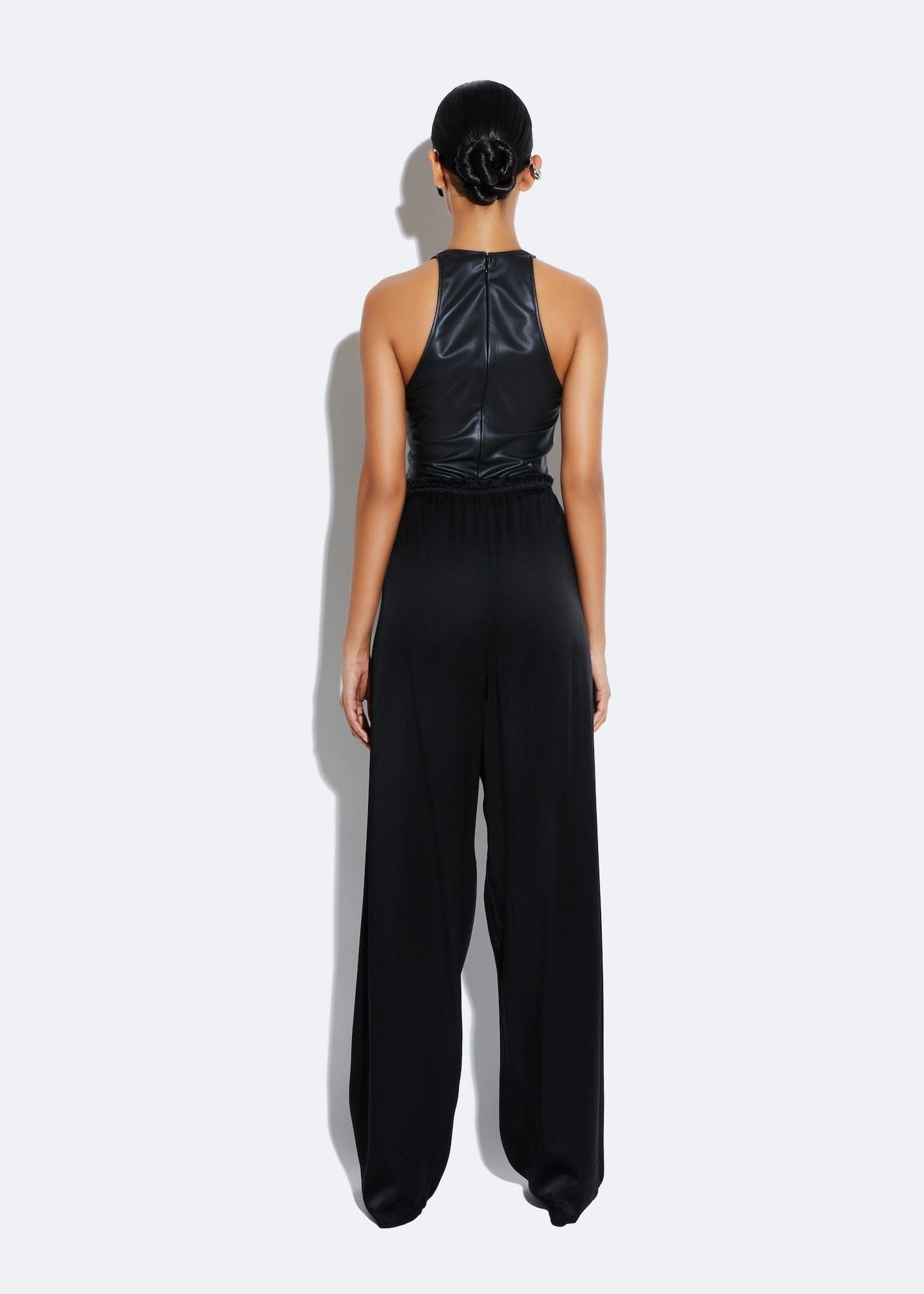 Rayon Elastic Waist Drawstring Pants