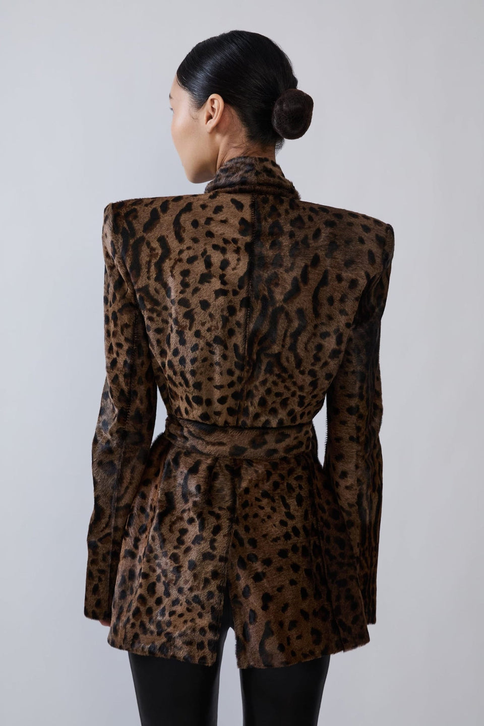 Calf Hair Belted Jacket
