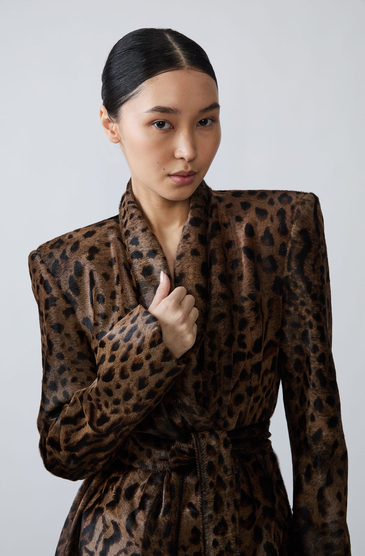 Calf Hair Belted Jacket
