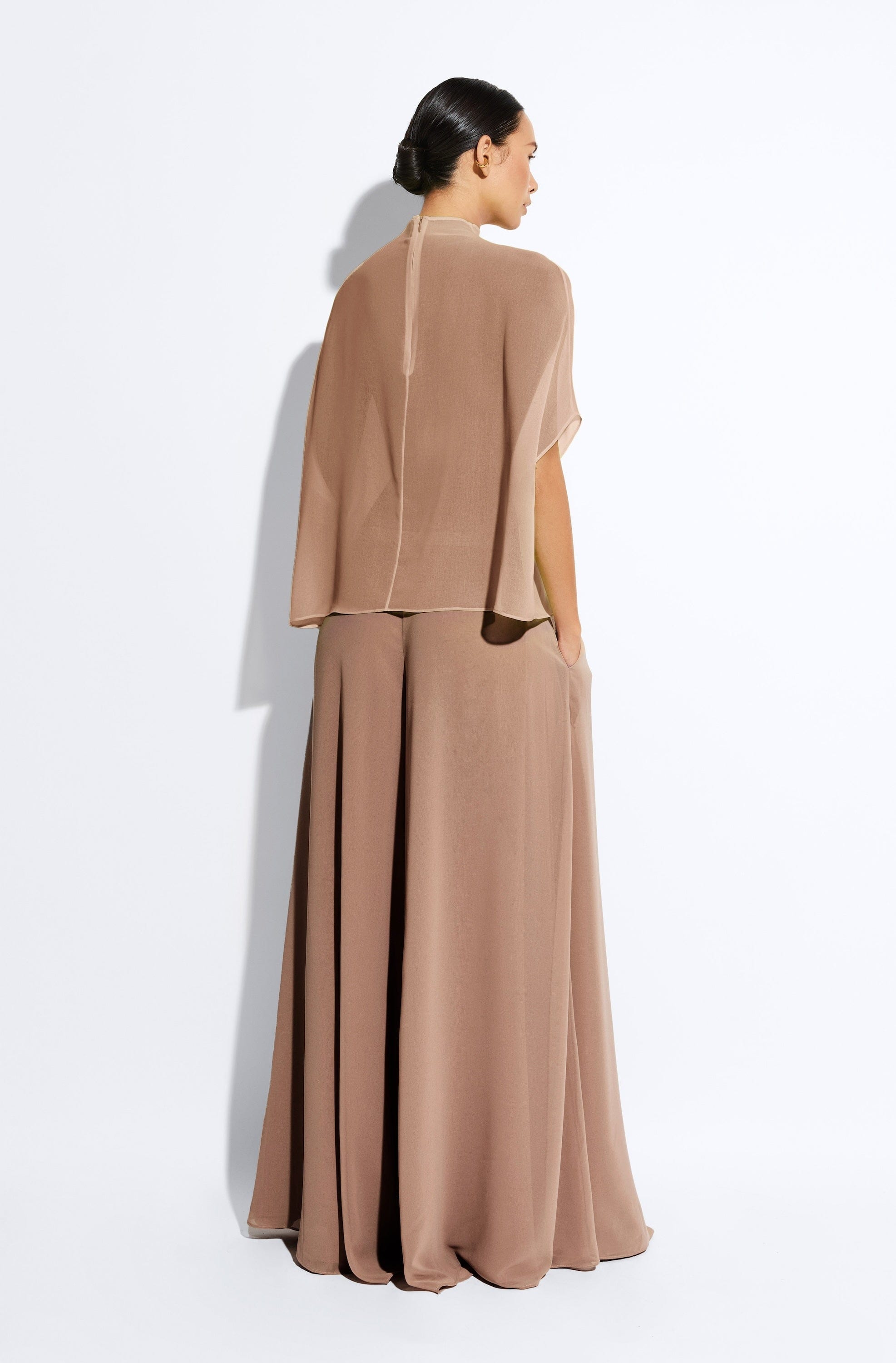 Lightweight Georgette Cape Tee - LAPOINTE