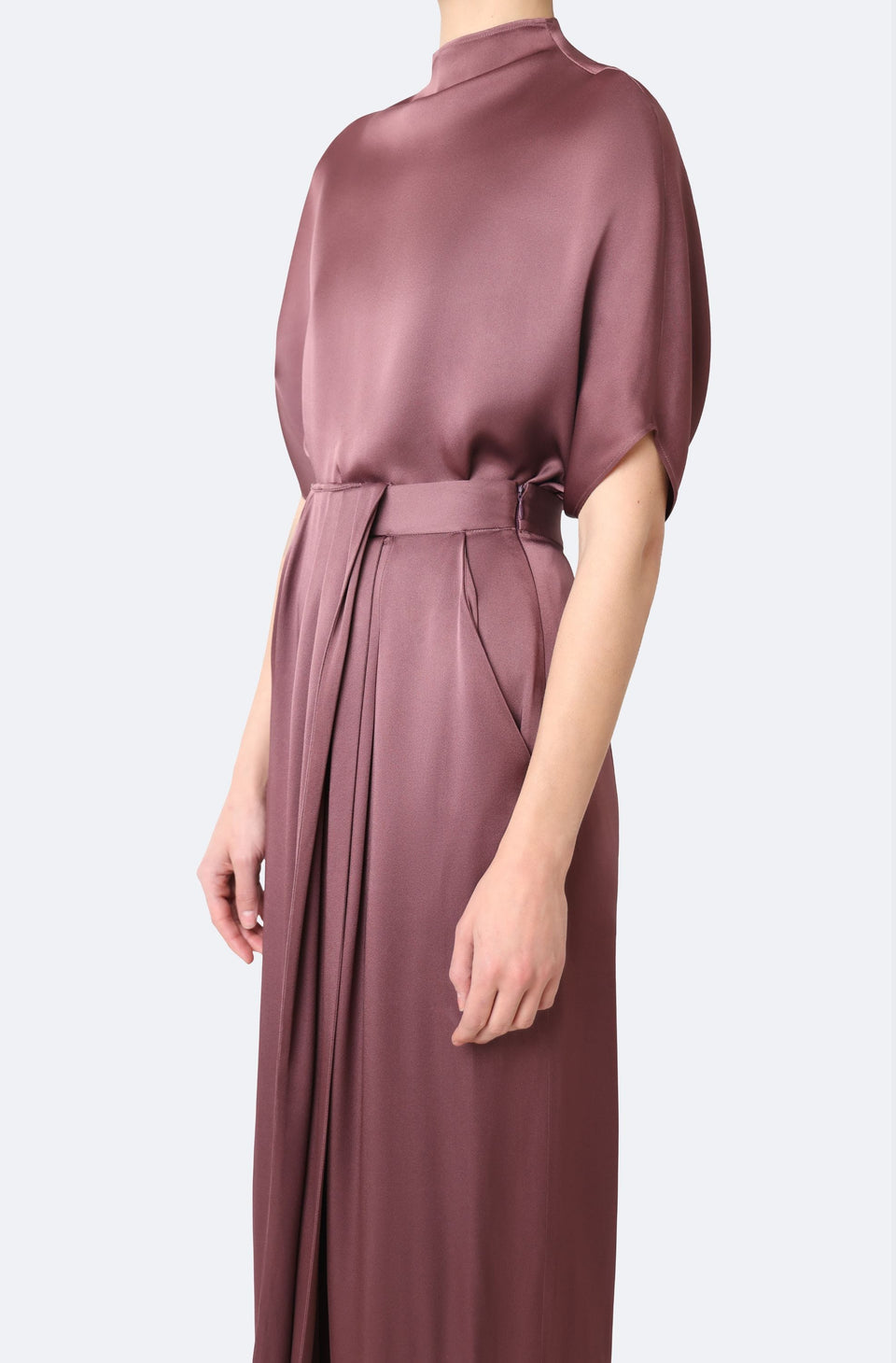 Satin Draped Relaxed Pant