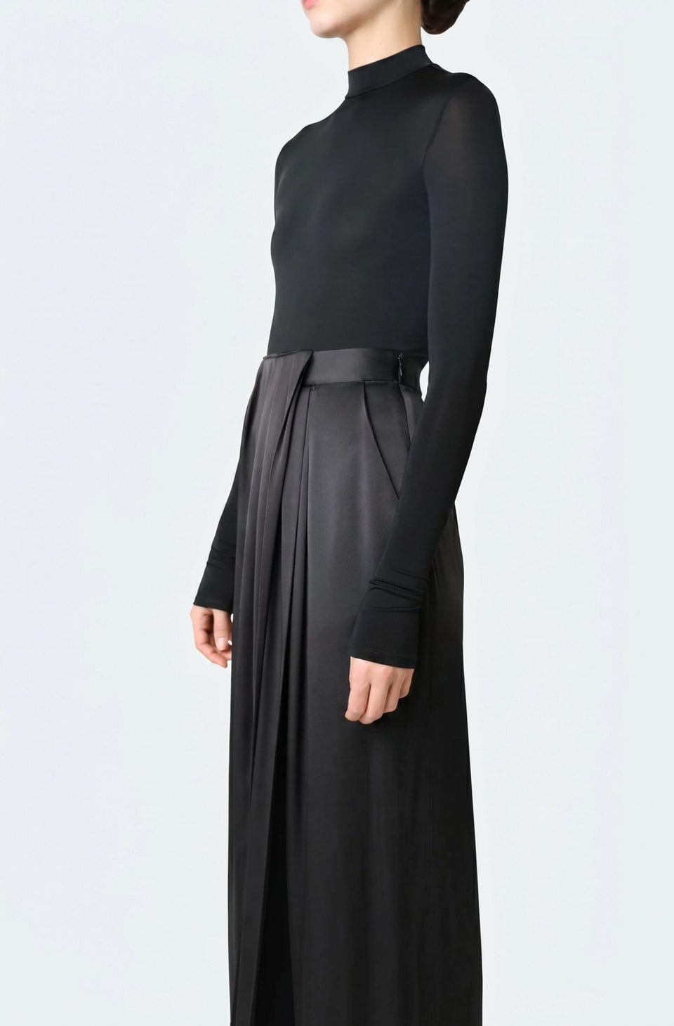 Satin Draped Relaxed Pant - LAPOINTE