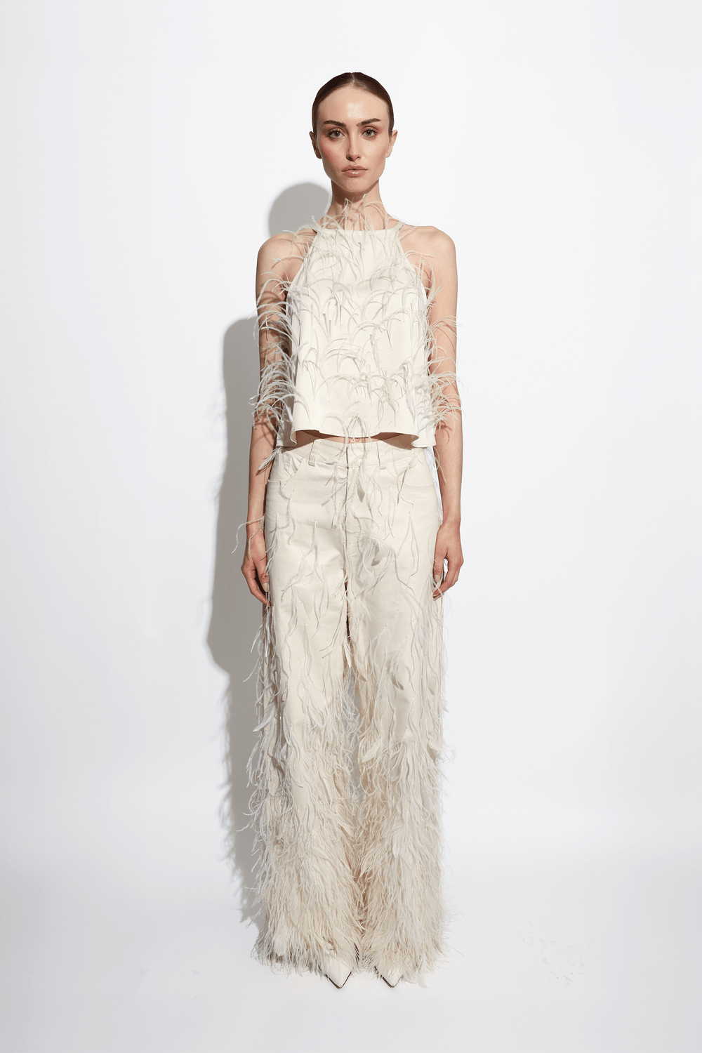 パンツ OVER PANT - FEATHER PC TWILL - Engineered Garments FA Pant Feather PC Twill Grey