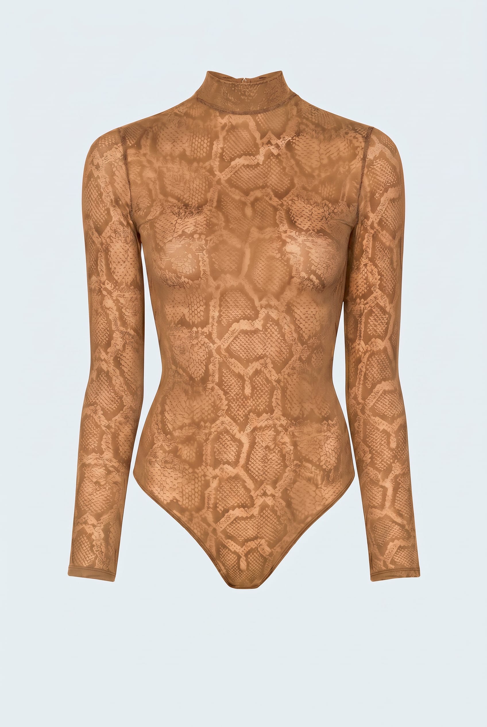 Snake Lace Mock Neck Bodysuit - LAPOINTE