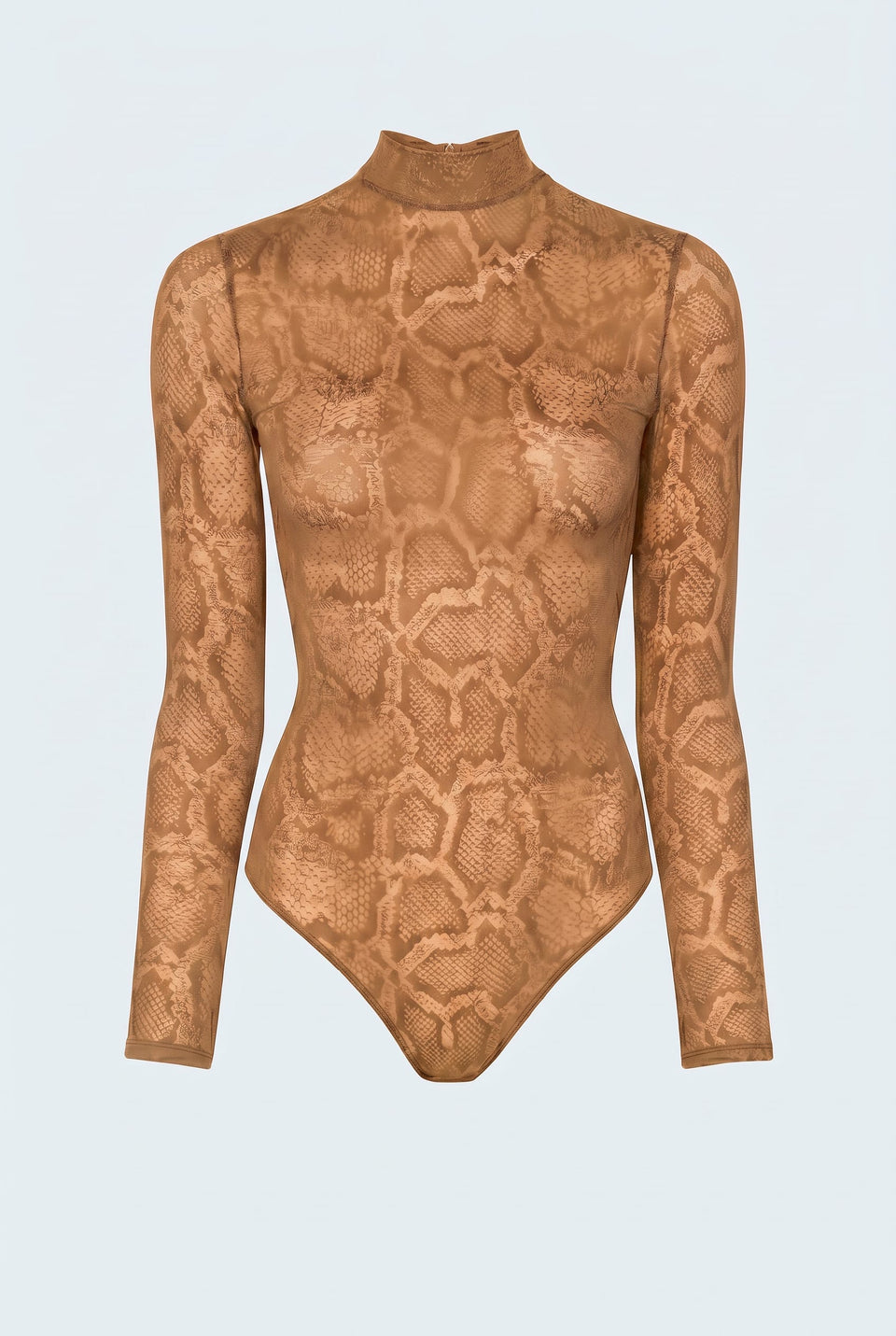 Snake Lace Mock Neck Bodysuit - LAPOINTE