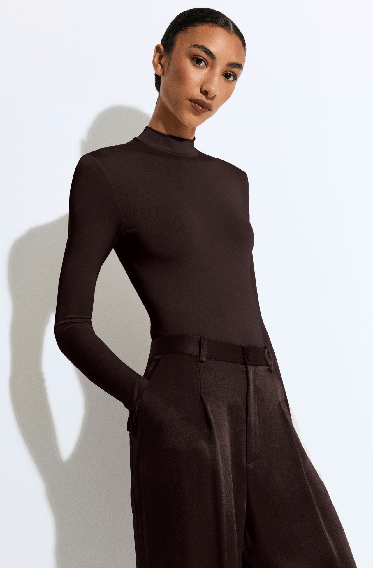 Jersey Mock Neck Bodysuit
