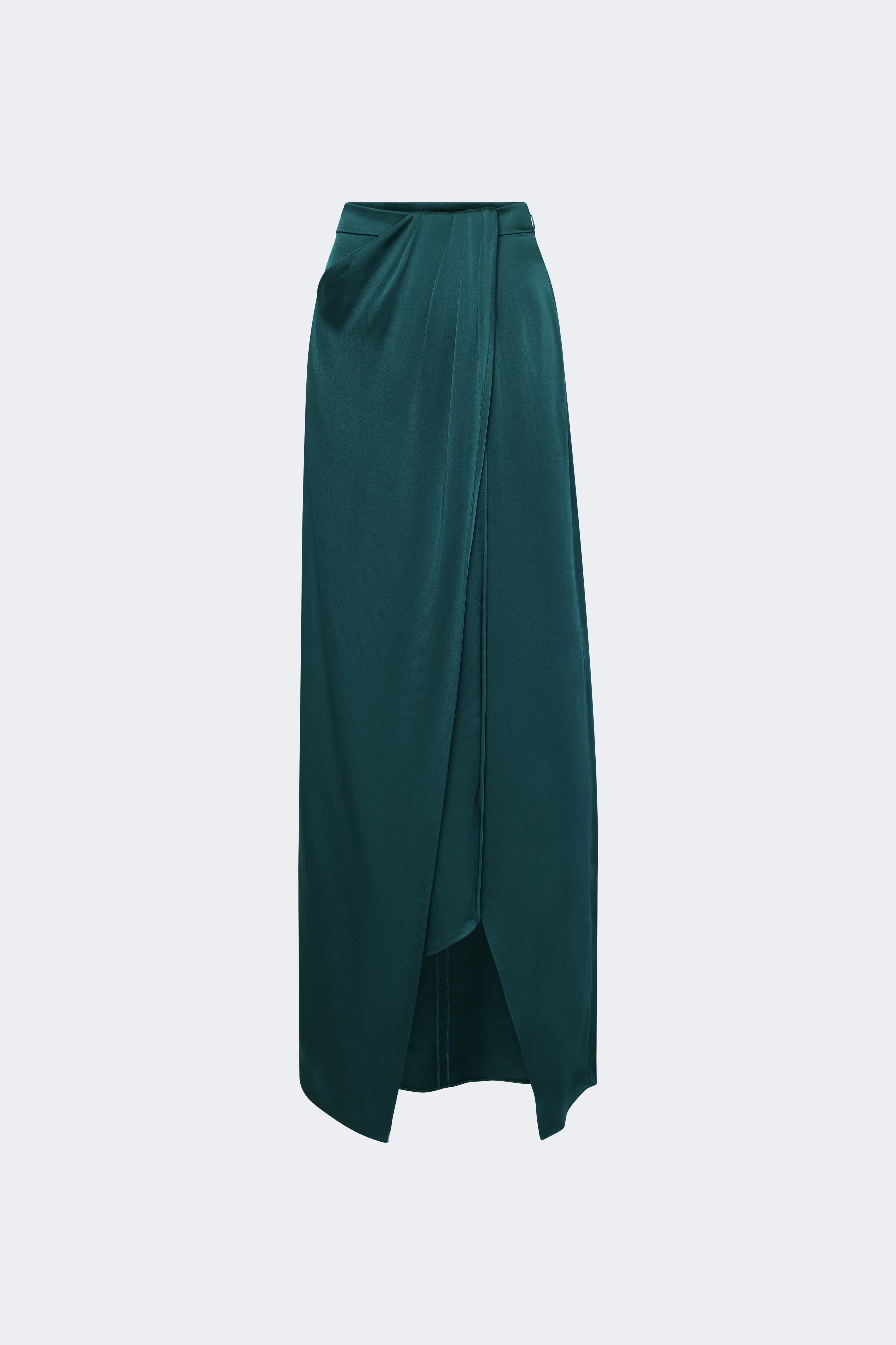 Satin Wrap Maxi Skirt