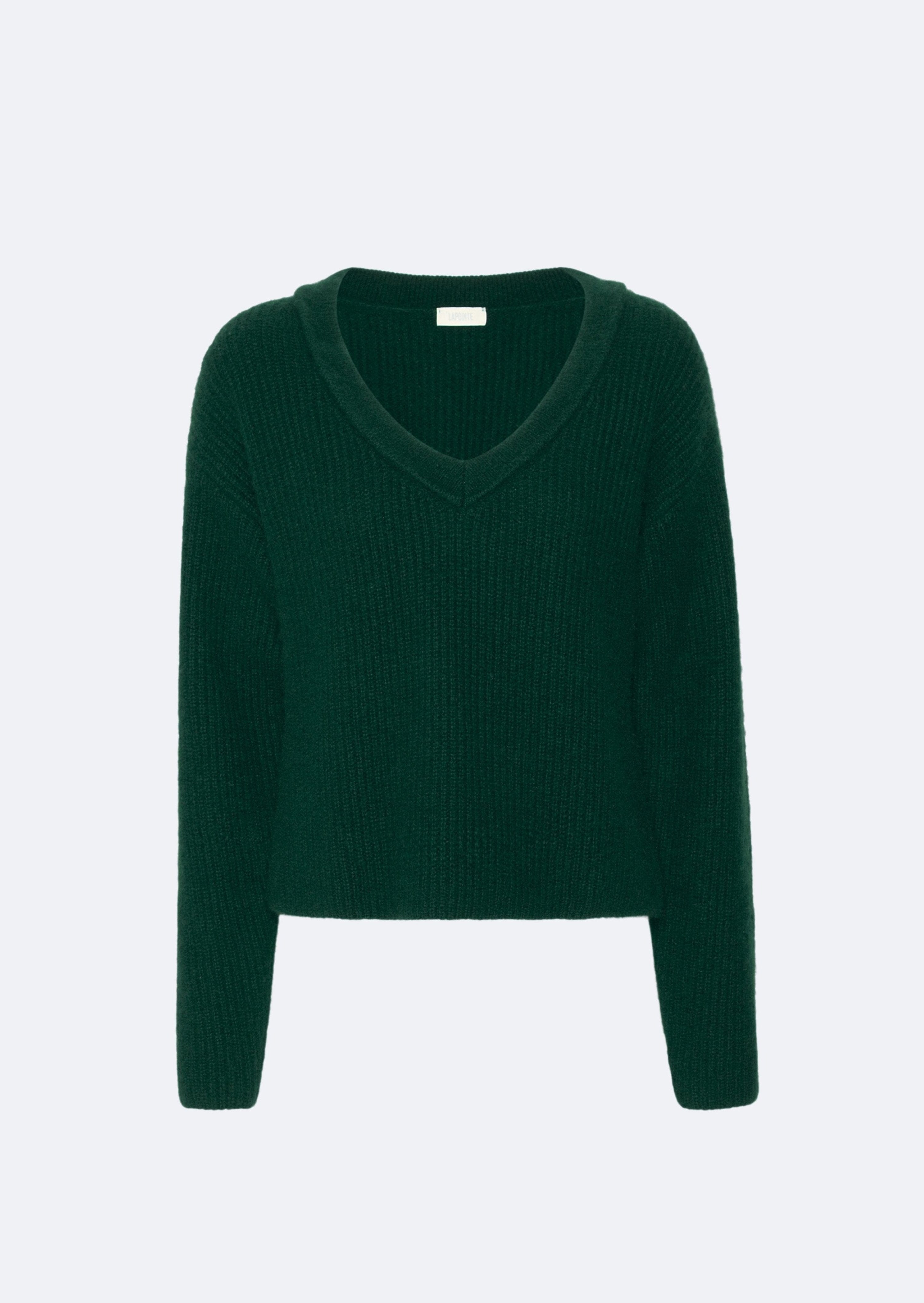 V Neck Forest Green Sweater Women's Cashmere V Neck Sweater