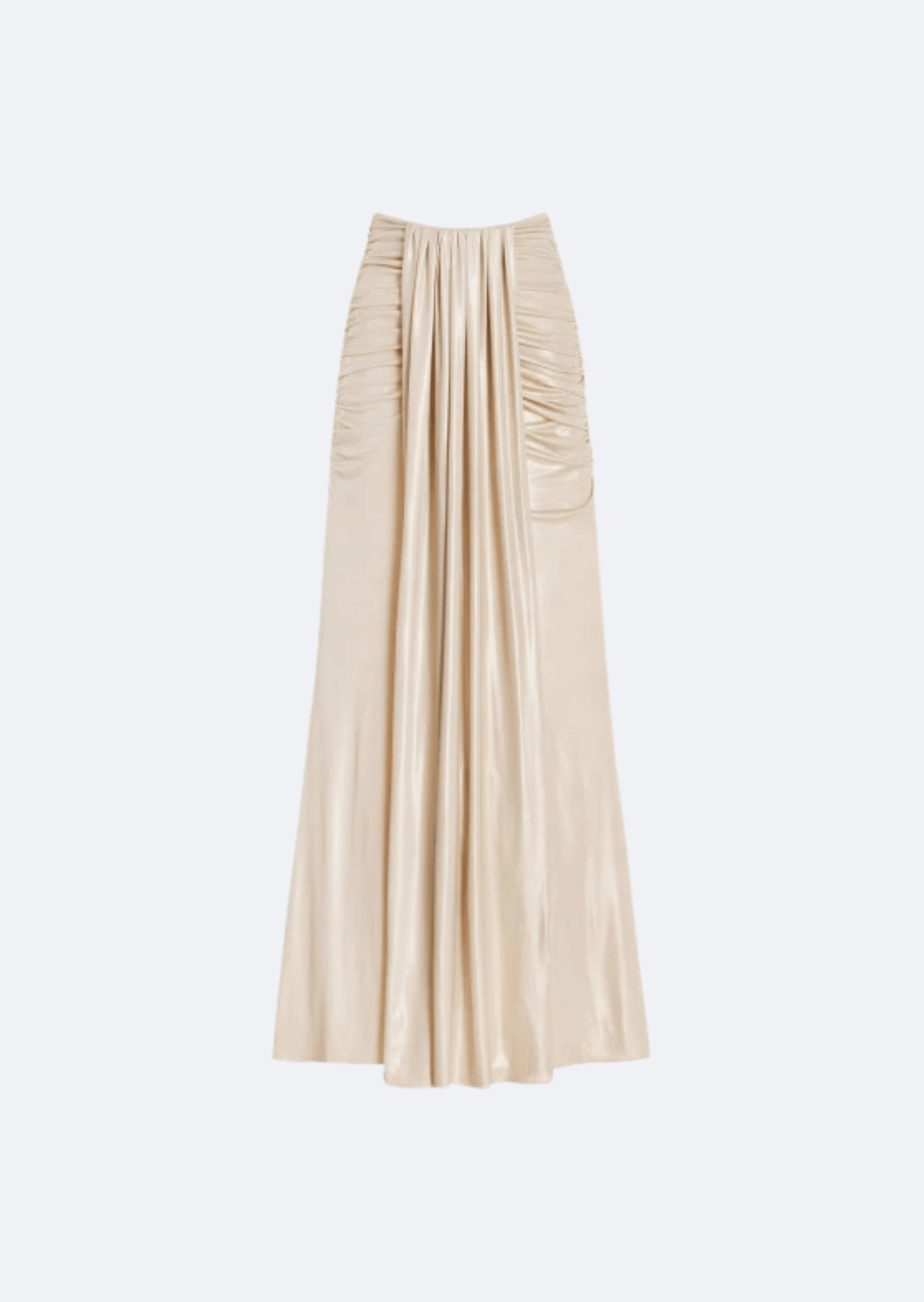 Coated Jersey Draped Skirt