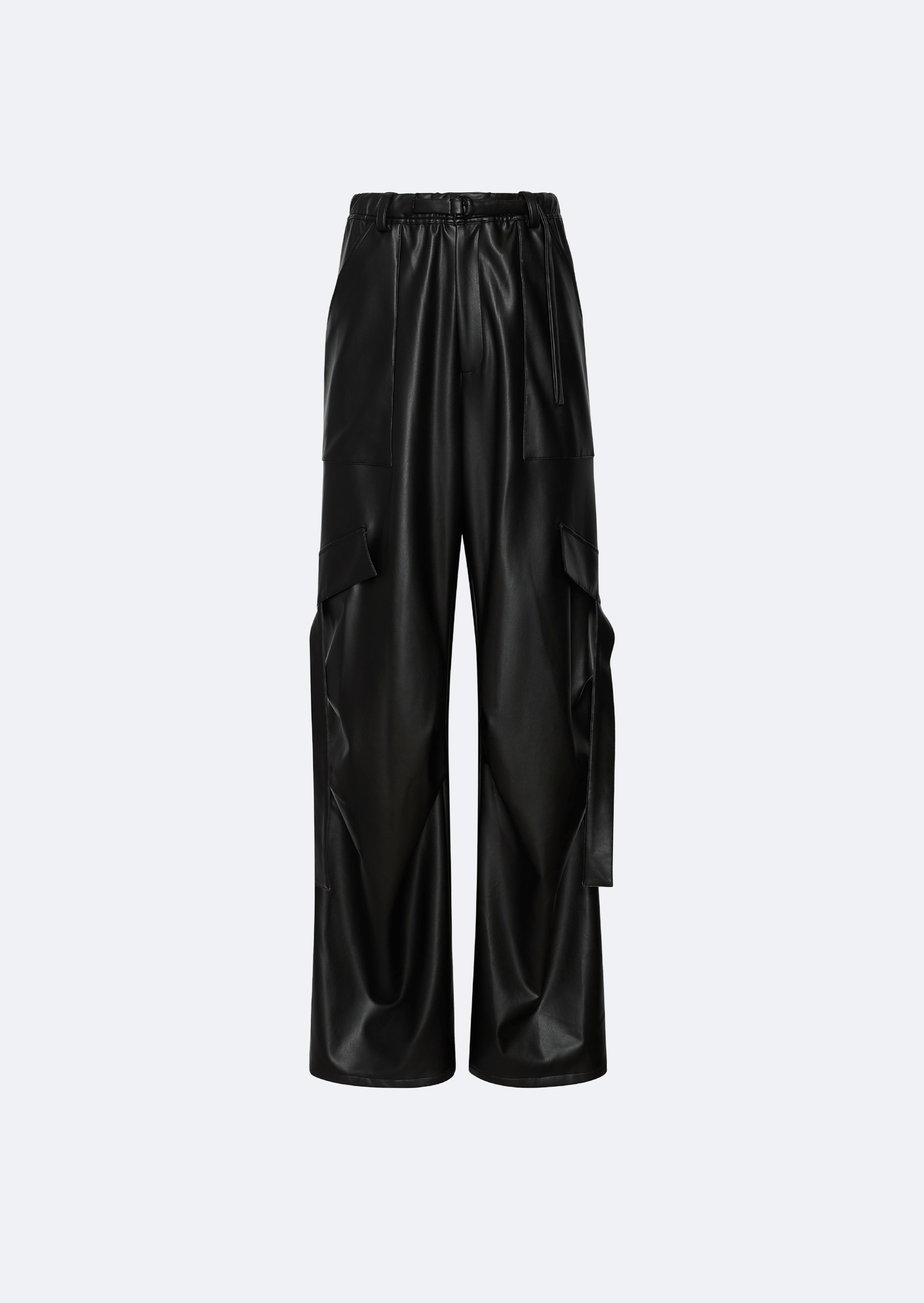 Stretch Faux Leather Utility Pant - LAPOINTE