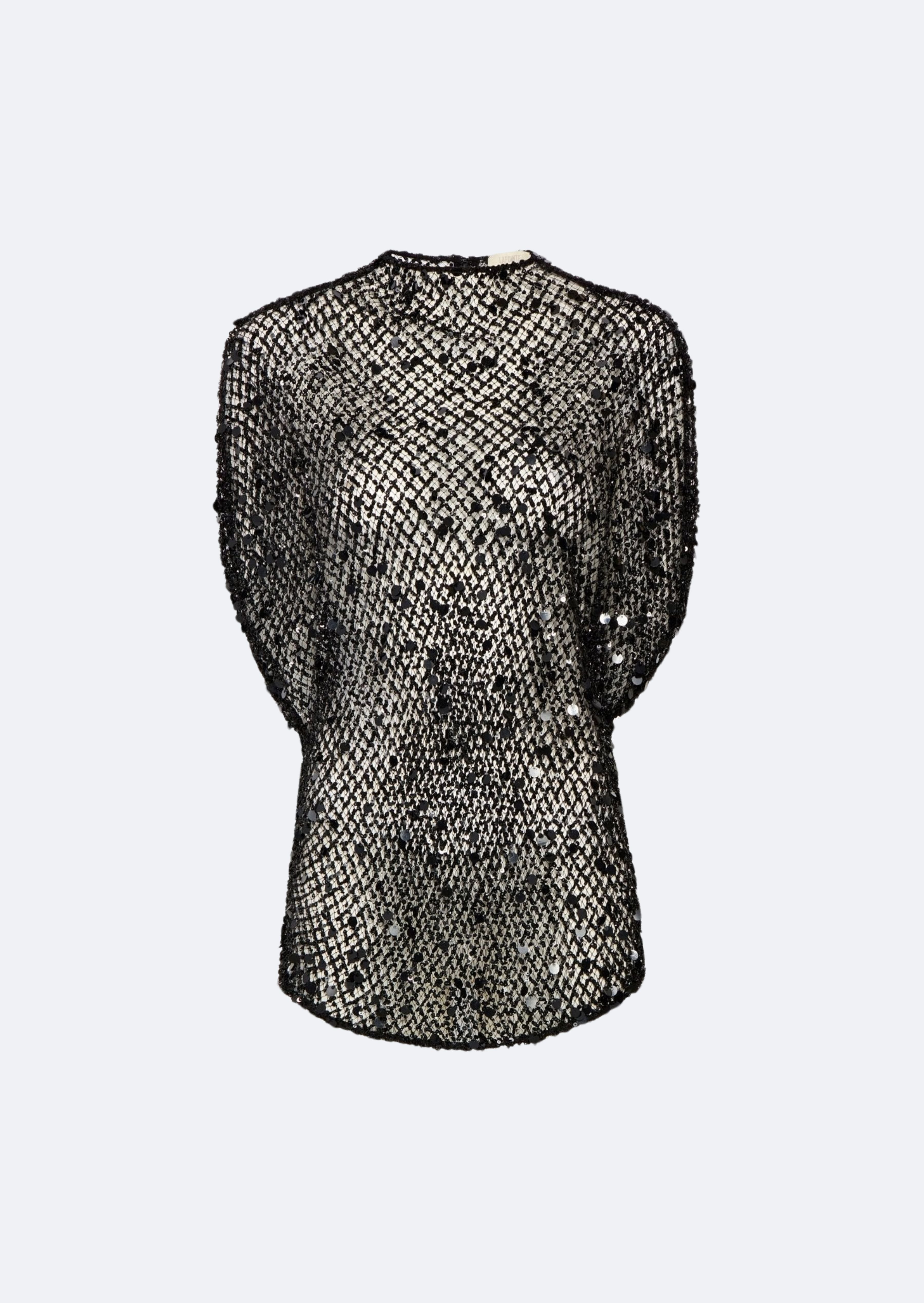 Mesh Sequin Cape Tee