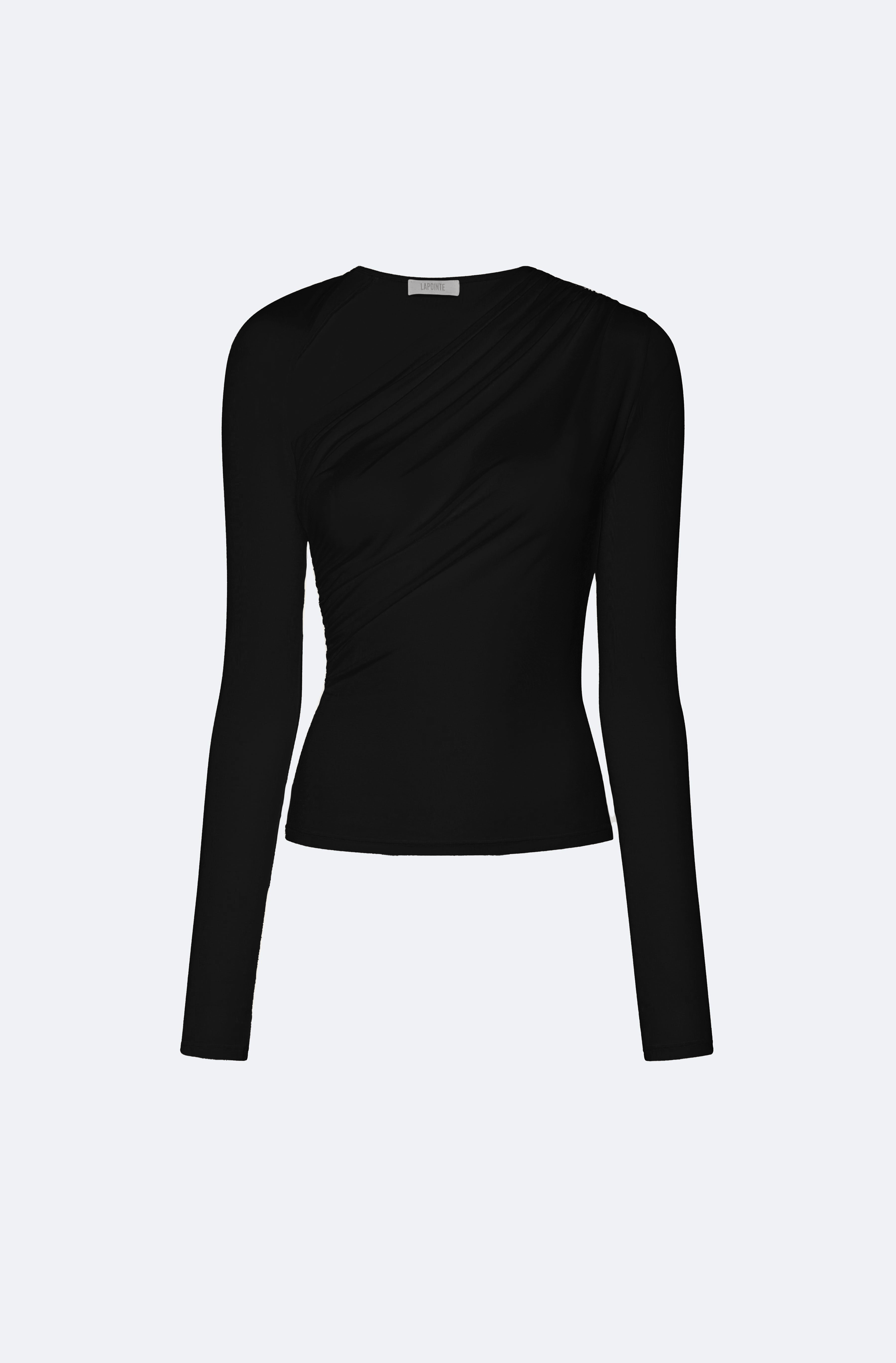 Modal Jersey Asymmetrical Ruched Top - LAPOINTE