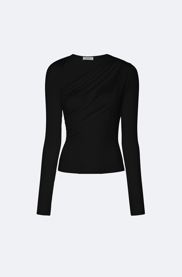 Modal Jersey Asymmetrical Ruched Top - LAPOINTE