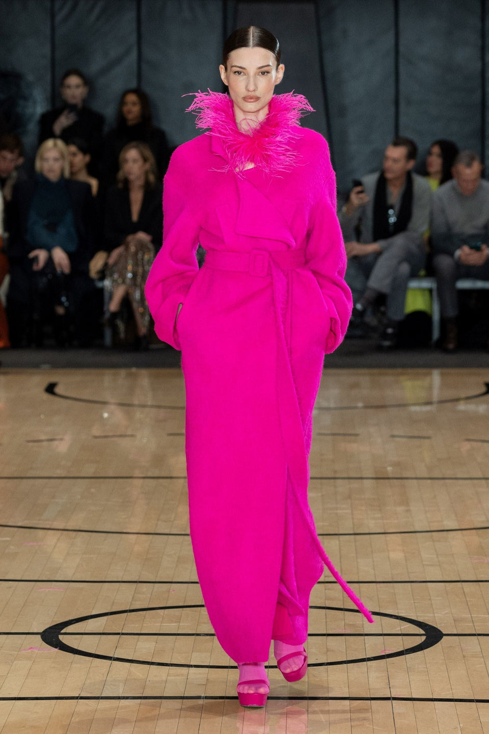 Wool Mohair Belted Coat