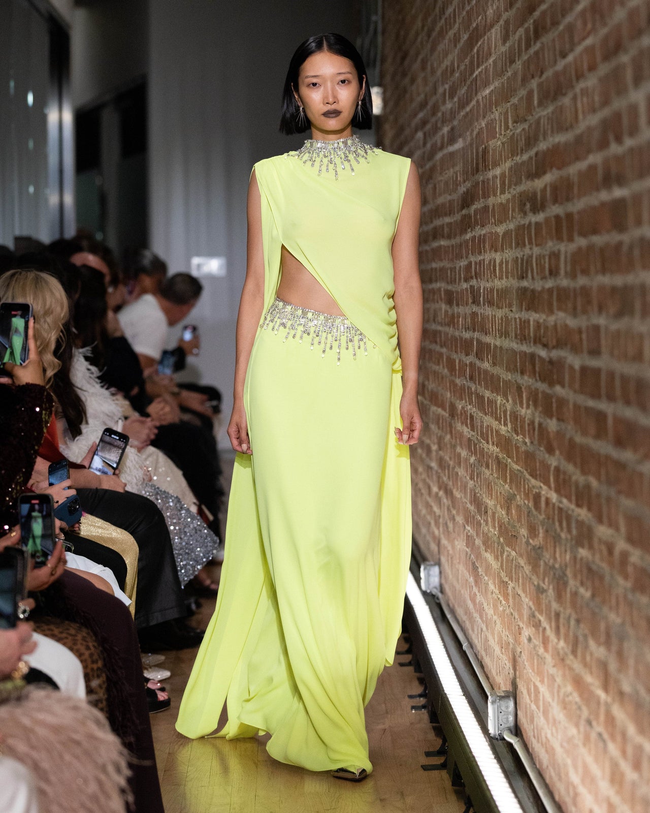 Georgette Draped Scarf Top With Embroidery