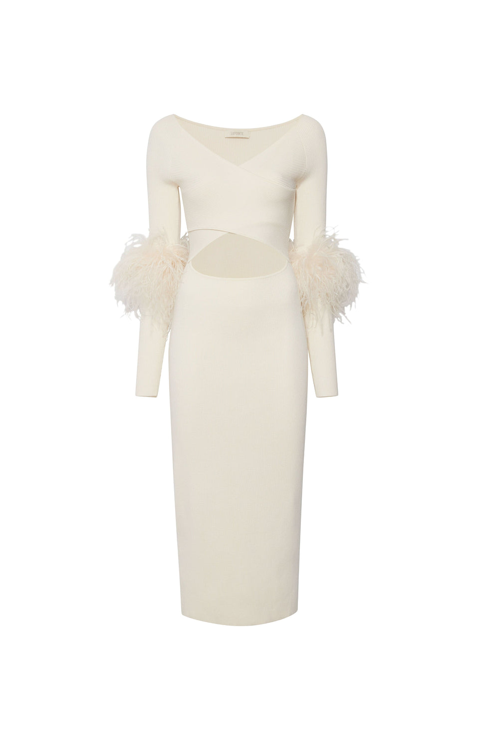 Crossover Dress With Feathers