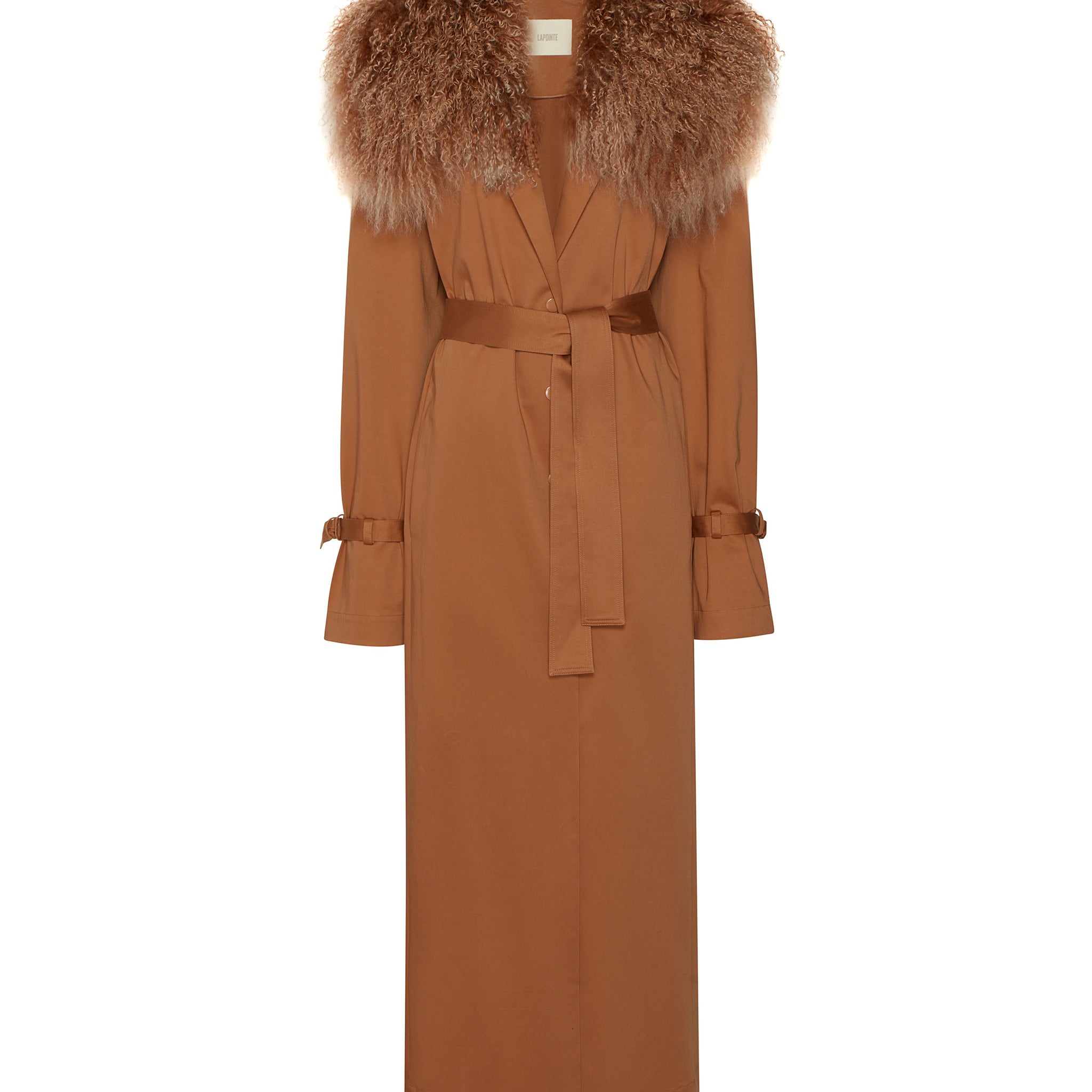 Cotton Relaxed Trench With Shearling