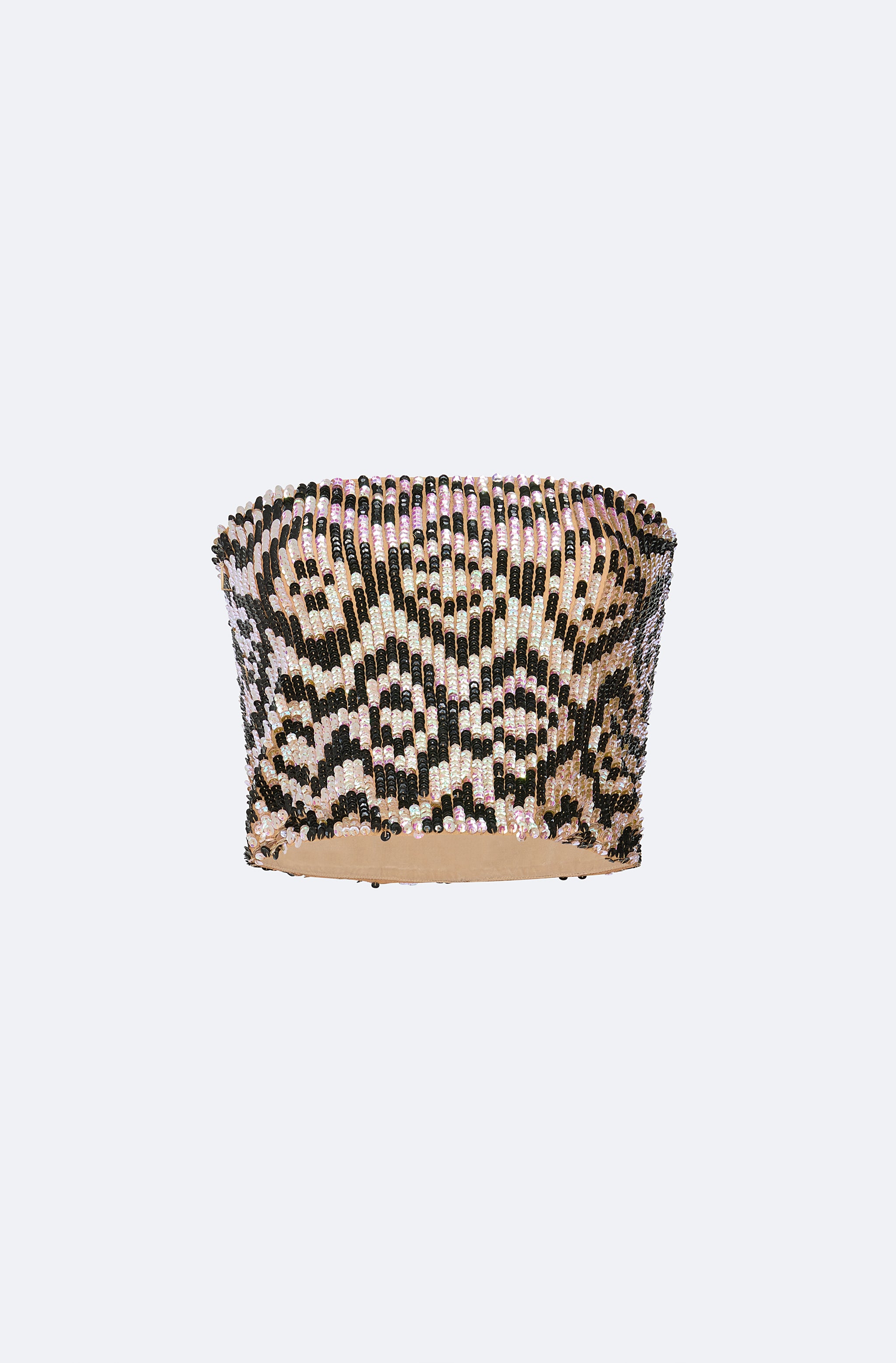 Graphic Sequin Tube Top