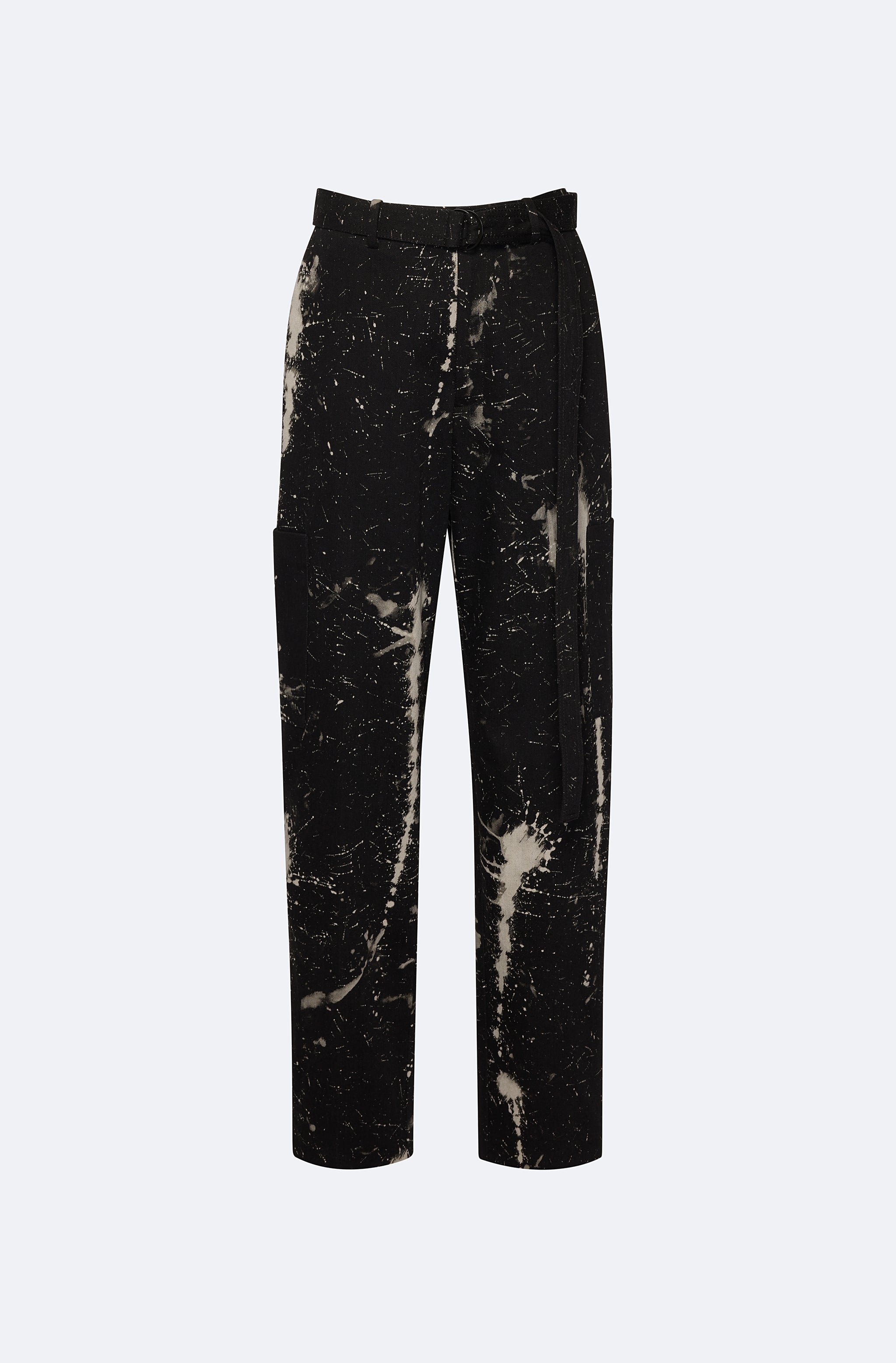 Bleached Denim Tapered Pant