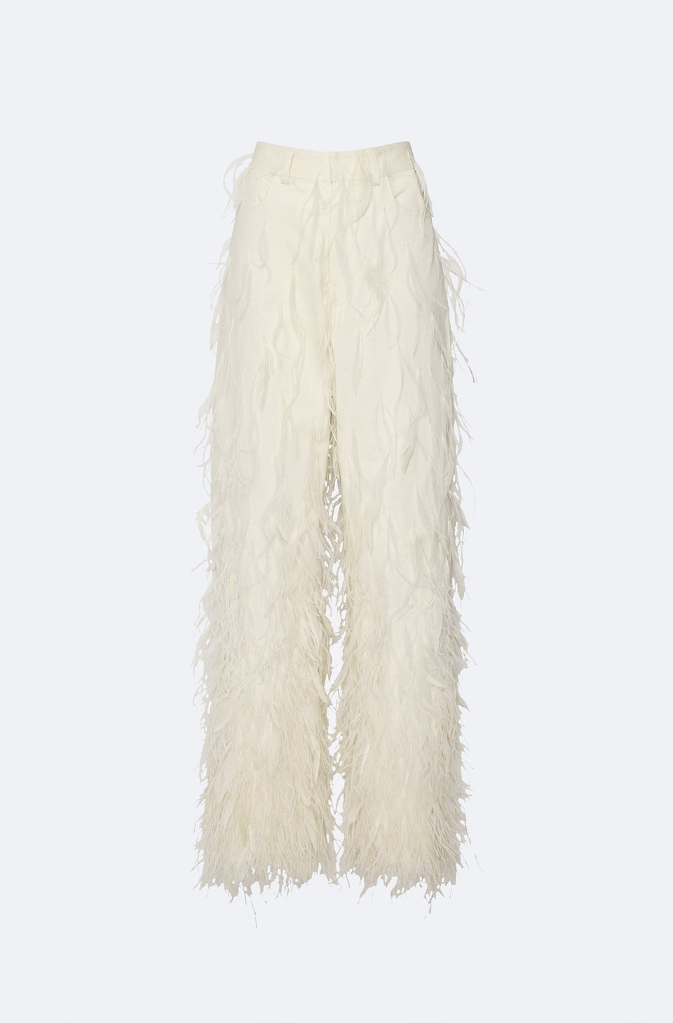 Stretch Cotton Twill Slouchy Pant With Feathers - LAPOINTE