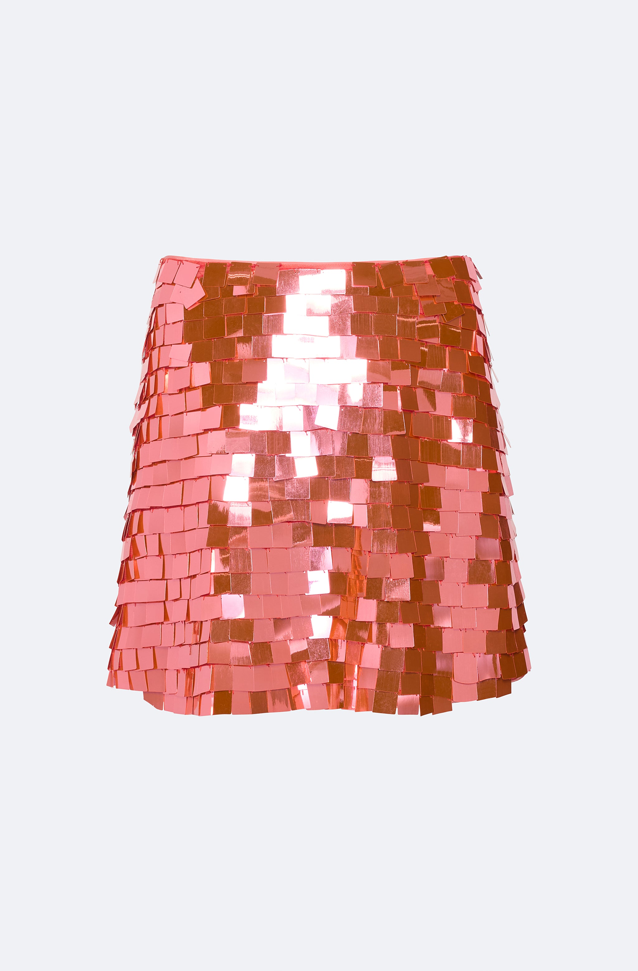 Square Sequin Mini Skirt