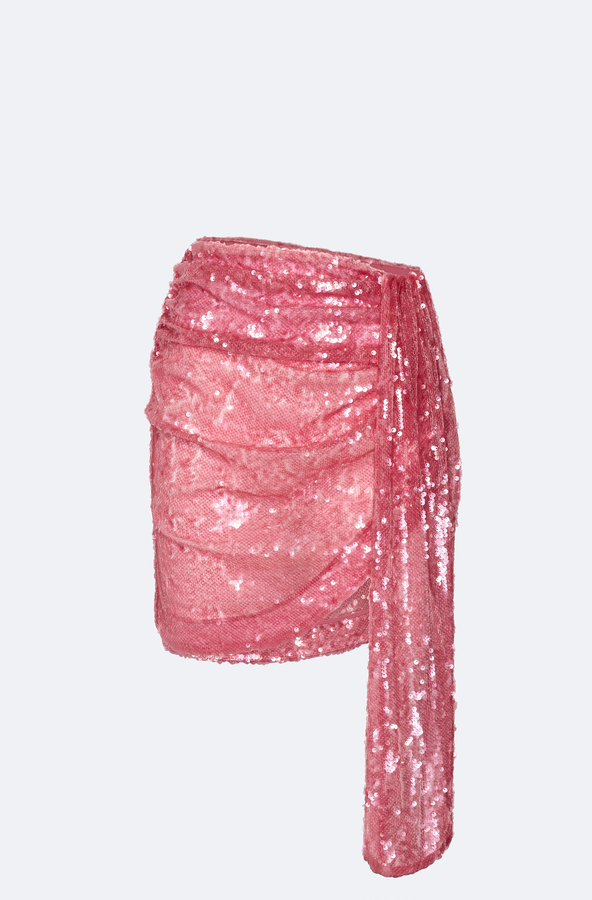 Sheer Sequin Mini Skirt