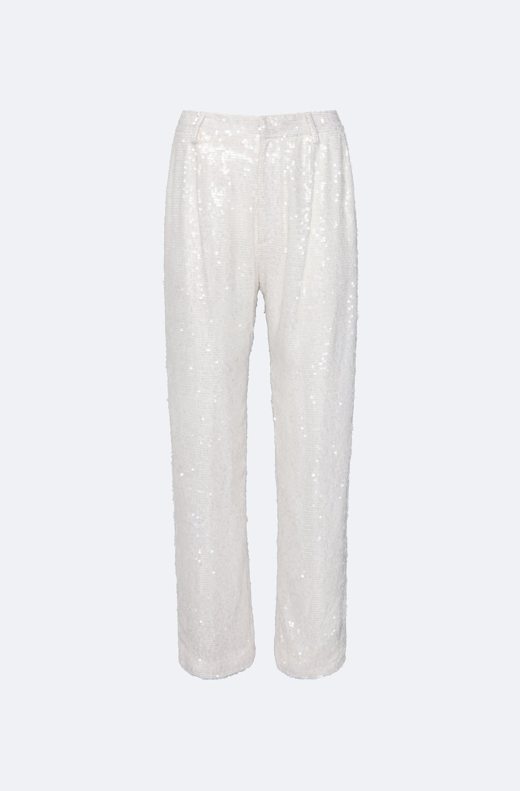 Sequin Tapered Pleated Pant