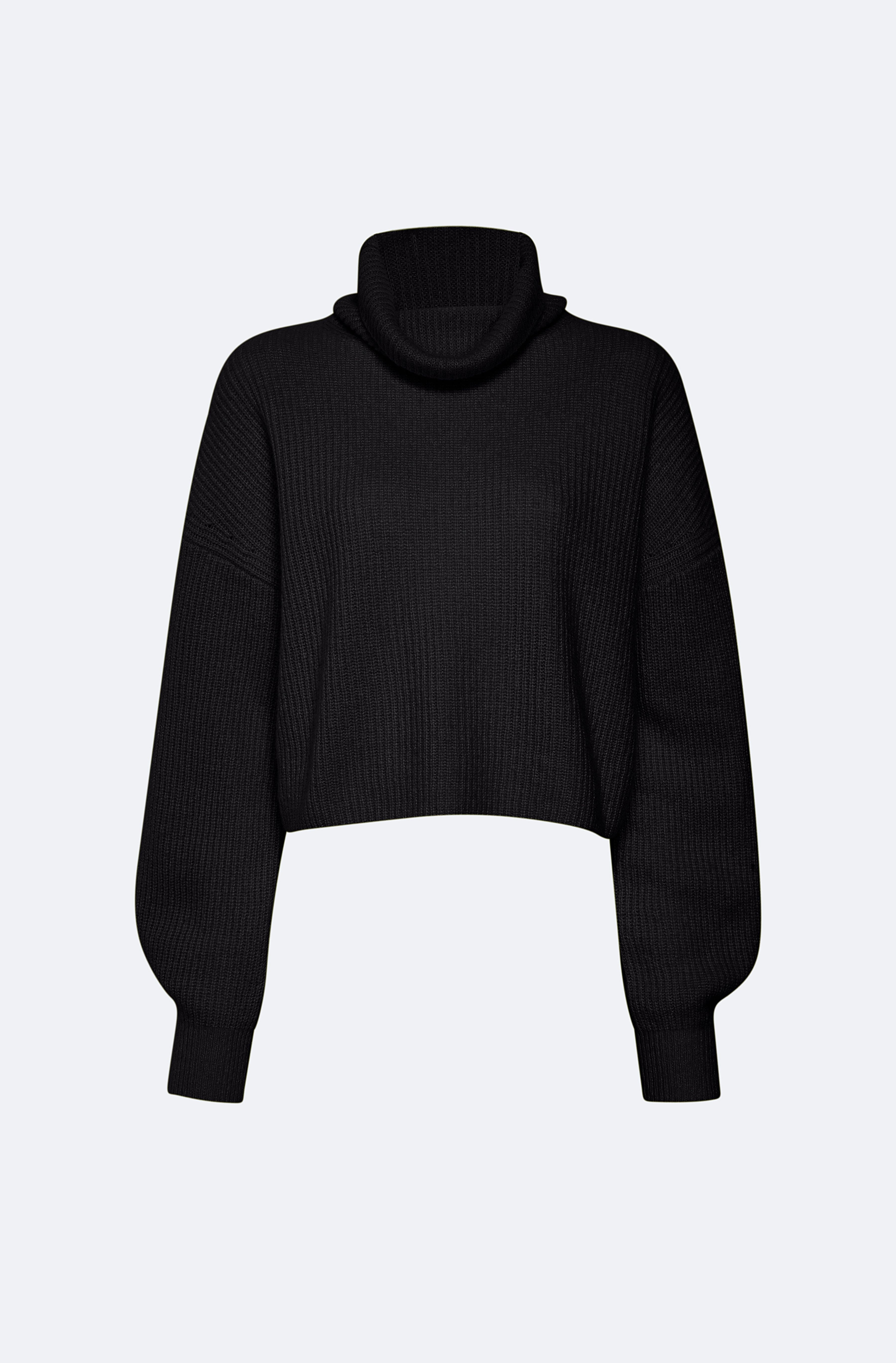 Cashmere Turtleneck Sweater in Black Black | LAPOINTE