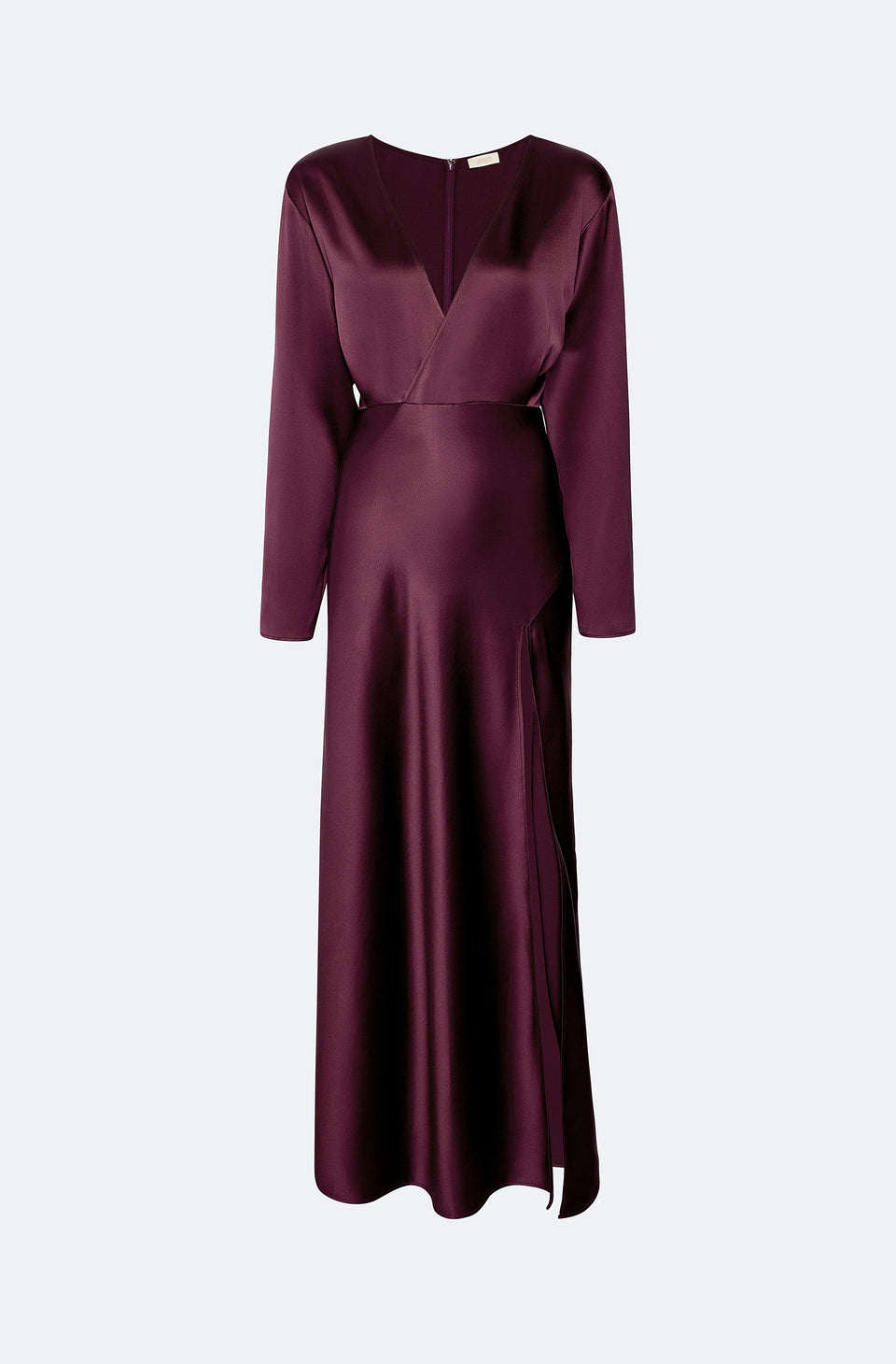 Satin V Neck Dress - LAPOINTE