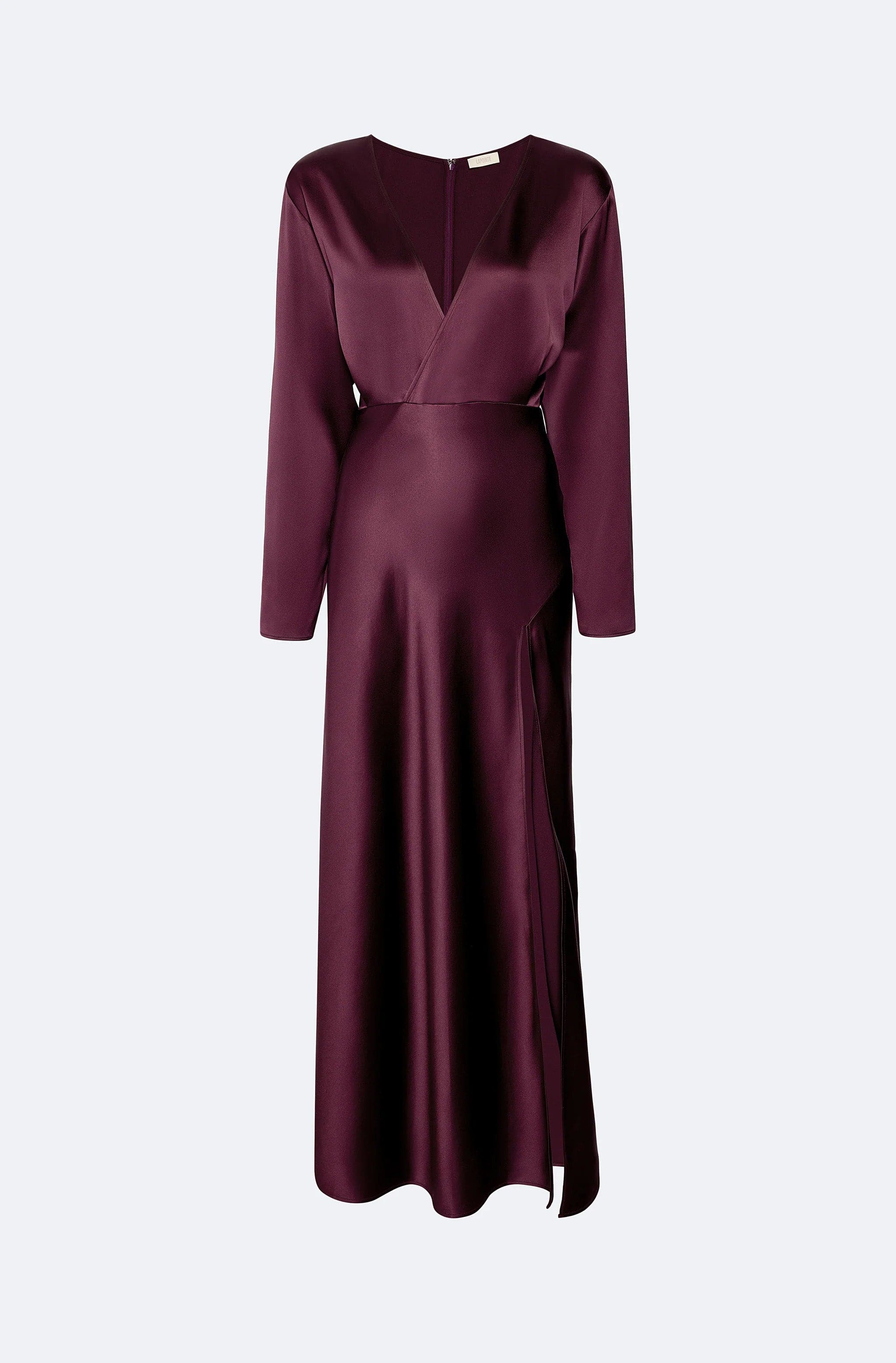 Satin V Neck Dress