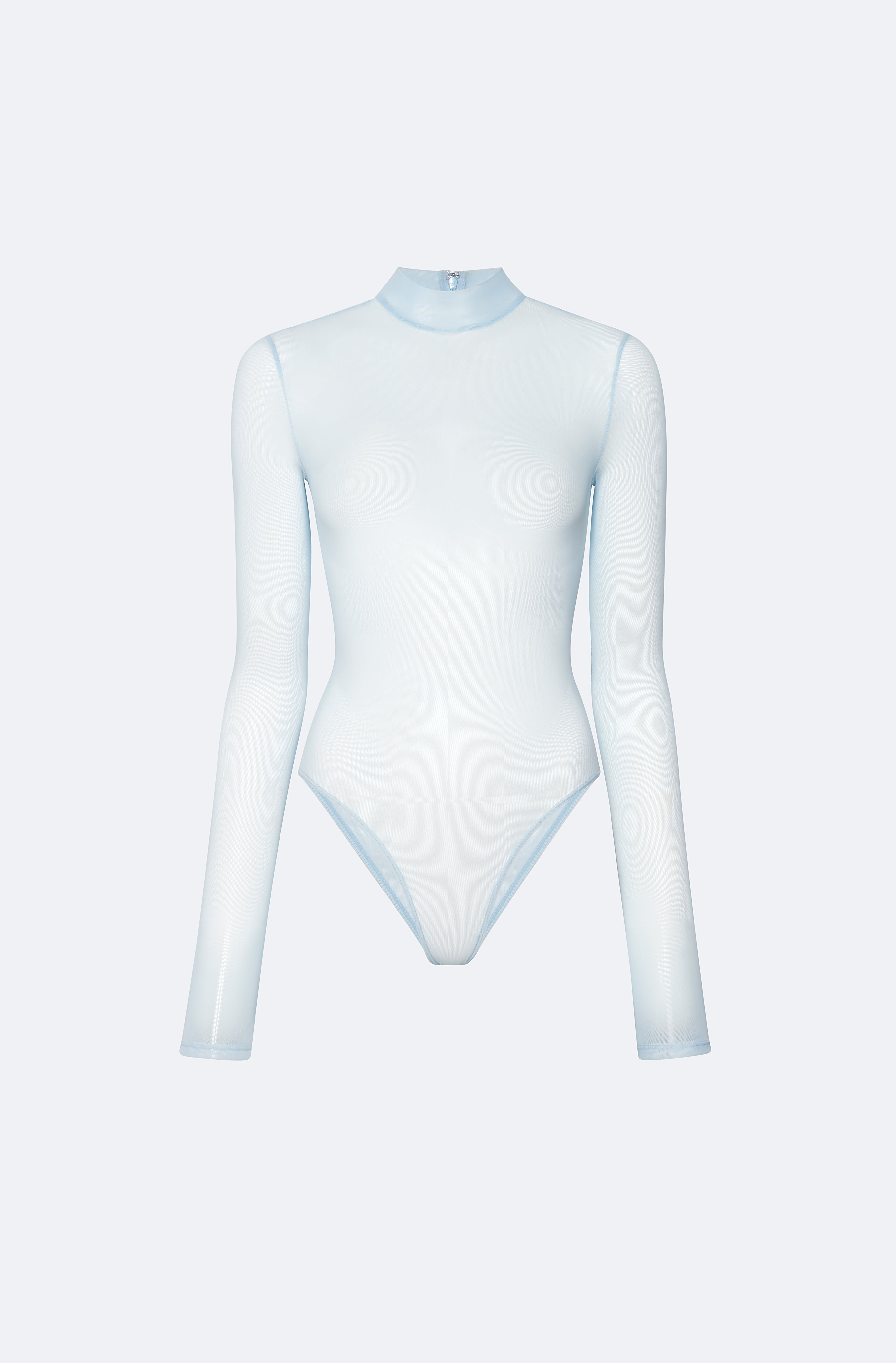 Mesh Mock Neck Bodysuit - LAPOINTE