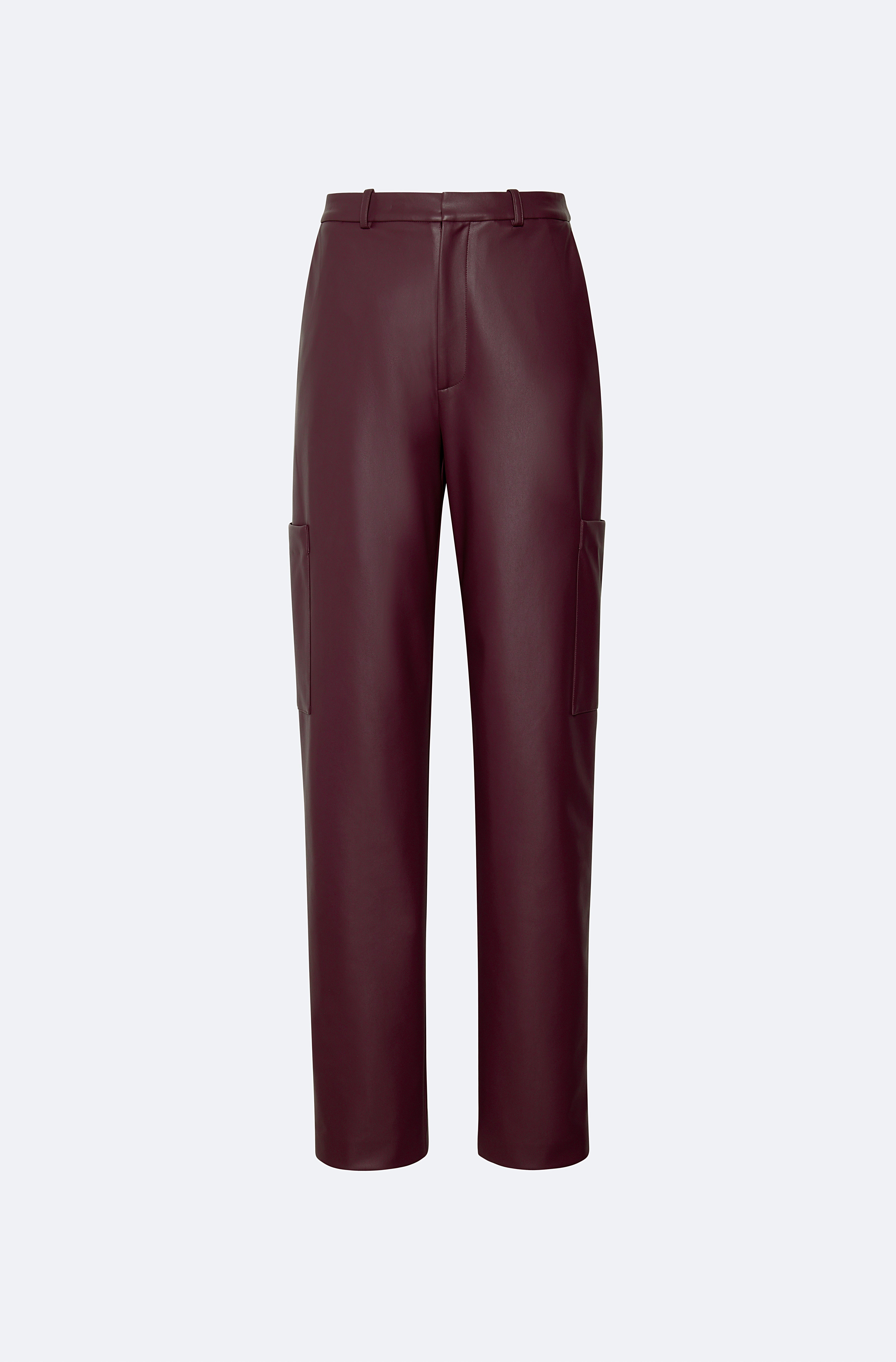 Stretch Faux Leather Tapered Trouser